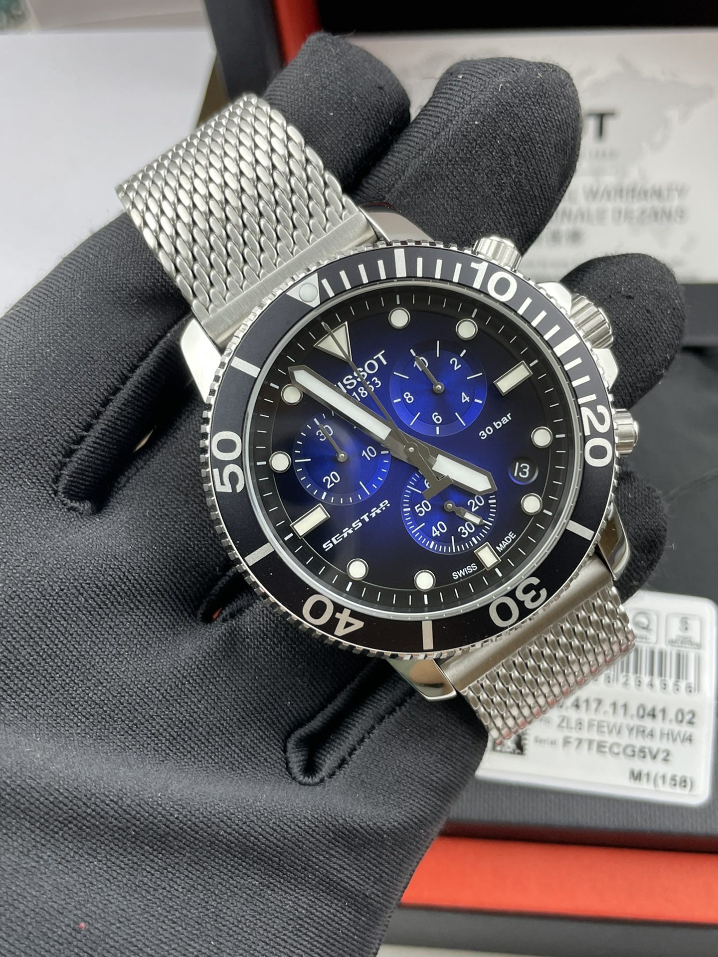 Tissot T120.417.11.041.02 six-pin latest mesh strap model,