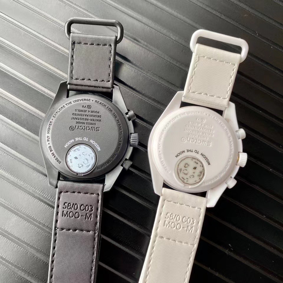 Omega x Swatch's new moon landing work Mission to the Moonphase Bex.