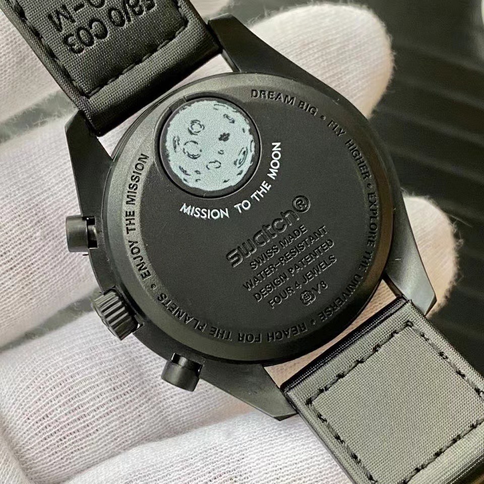 Omega x Swatch's new moon landing work Mission to the Moonphase Bex.