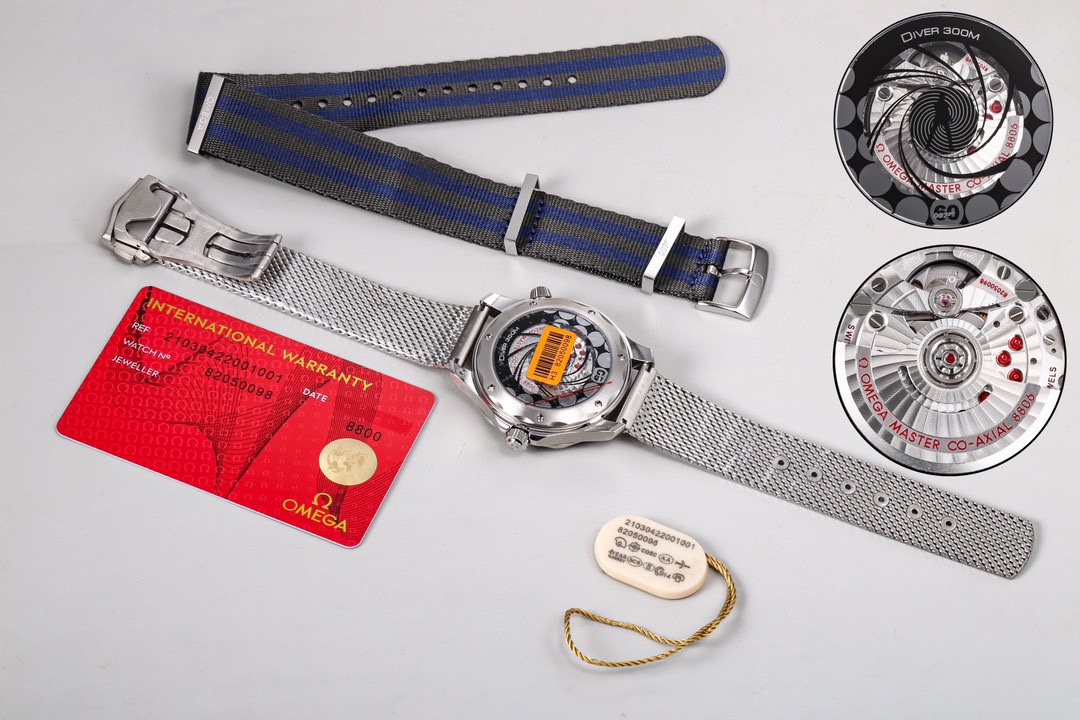 Omega Seamaster 300 Bond 007-No Time To Die launches the original mesh strap