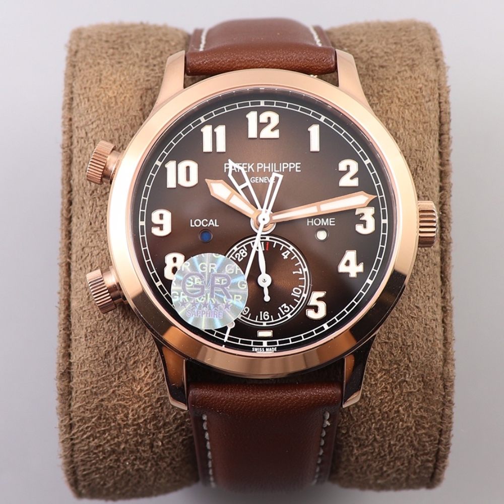 Patek Philippe time zone function ref.5524 Calatrava pilot travel time watch series