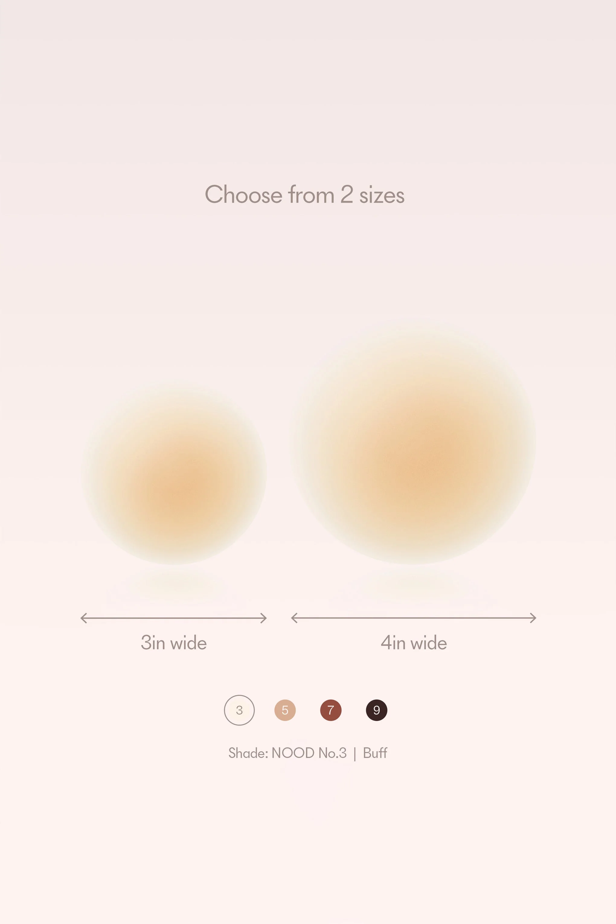 Grippies No-Show | Non-Adhesive Reusable Nipple Covers 4 Inch No.3