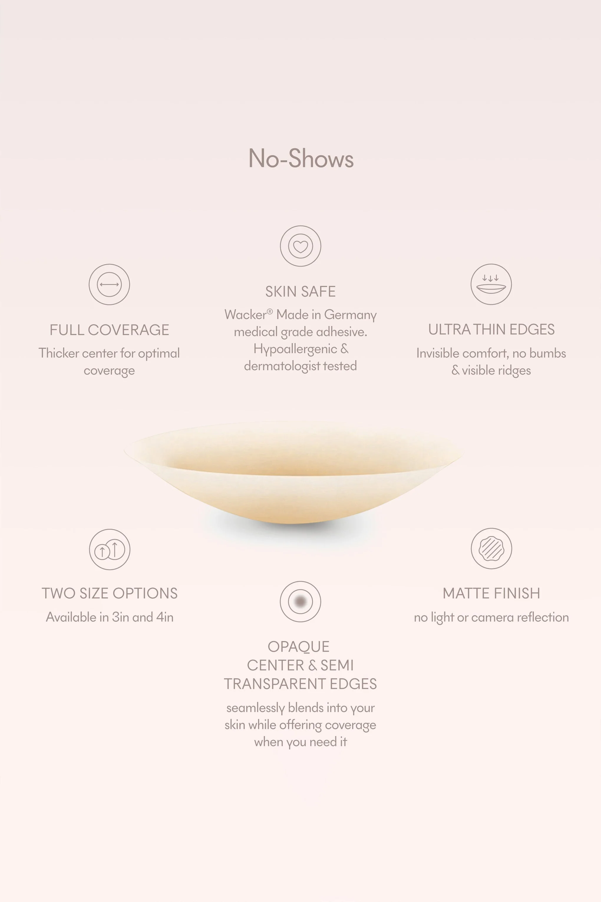 No-Show | NOOD Round Nipple Covers 3 Inch No.3