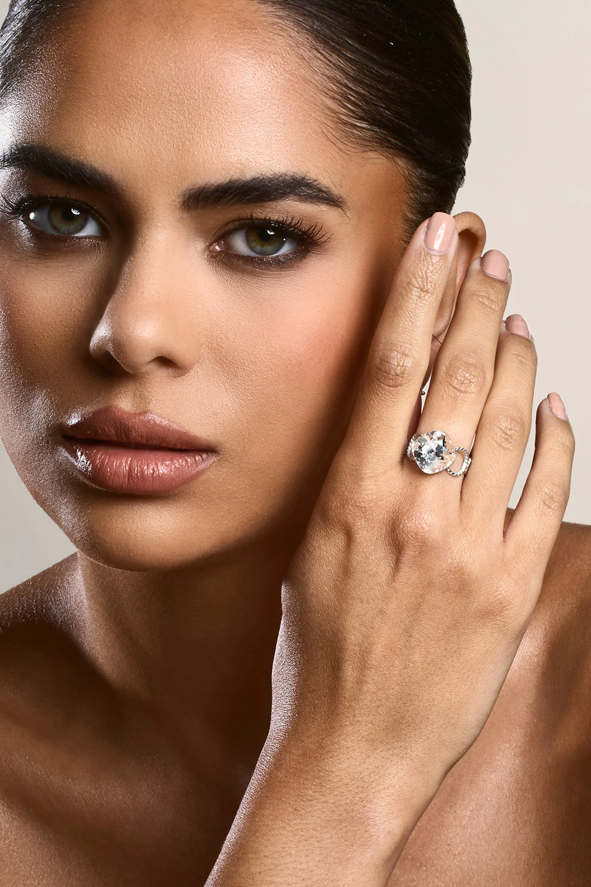 Savi | Silver Adjustable Diamante Ring