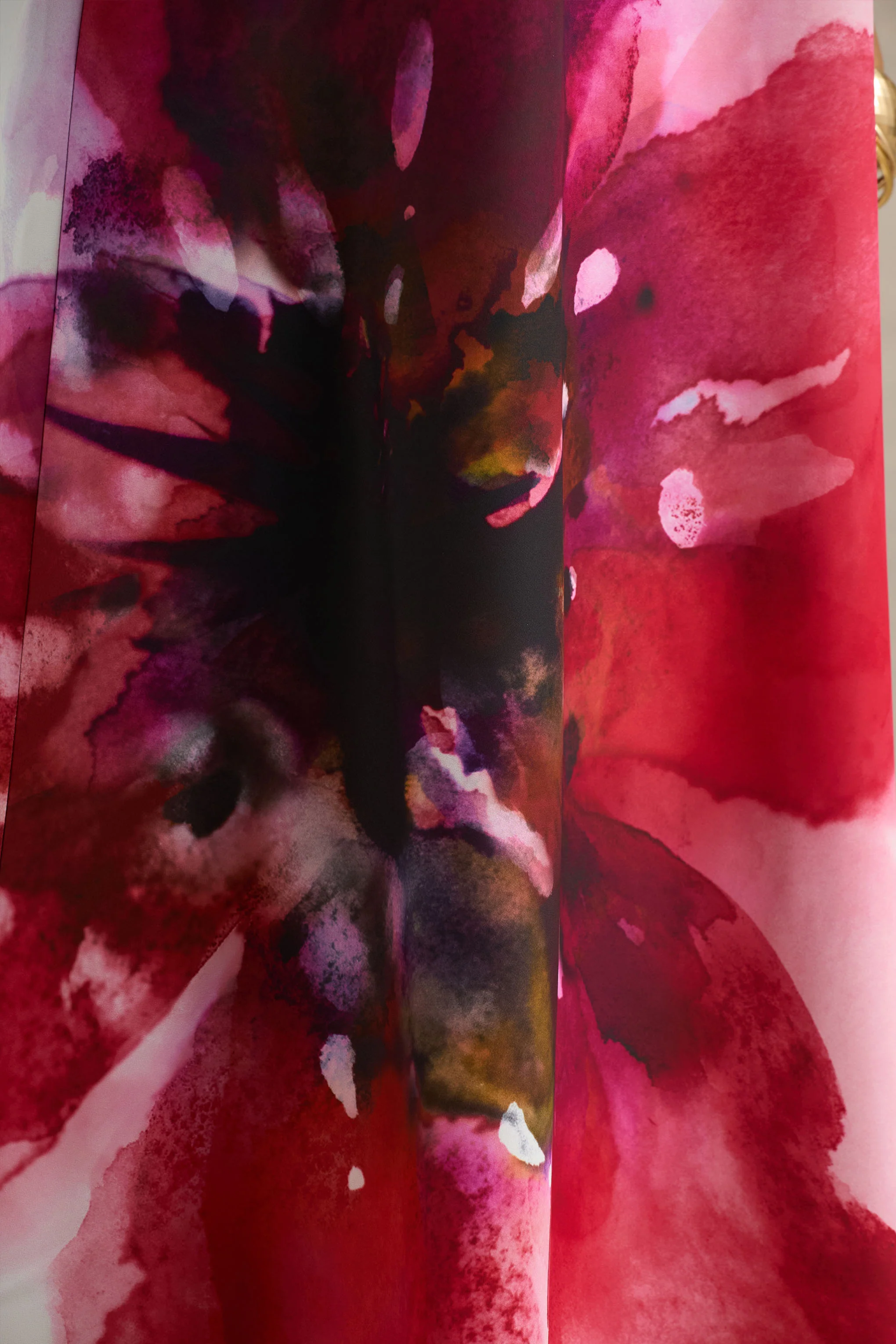 Breonna | Bright Pink Floral Placement Print Bandeau Maxi Dress