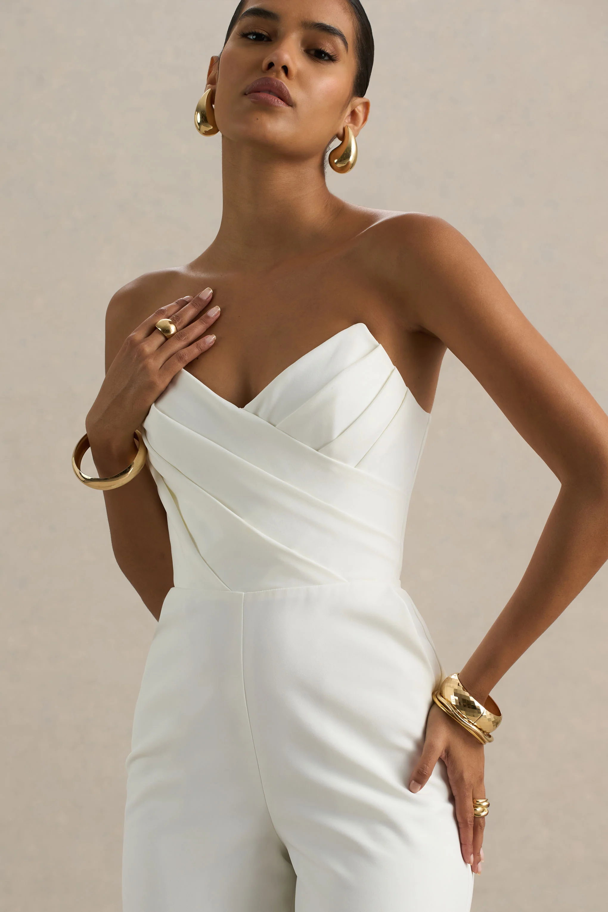 Dainty | White Sweetheart Jumpsuit