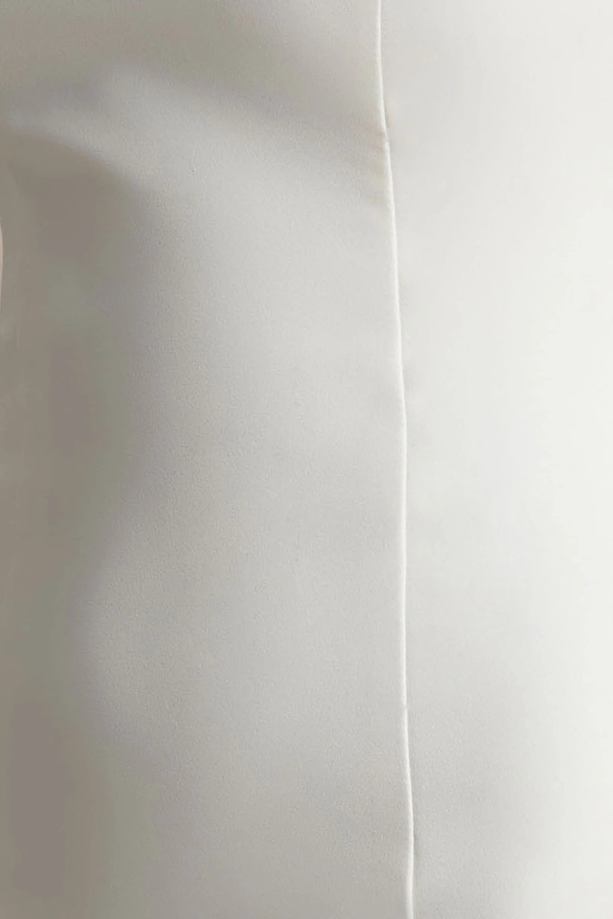 Geneve | White Halter-Neck Mini Dress With Ruffled Trim