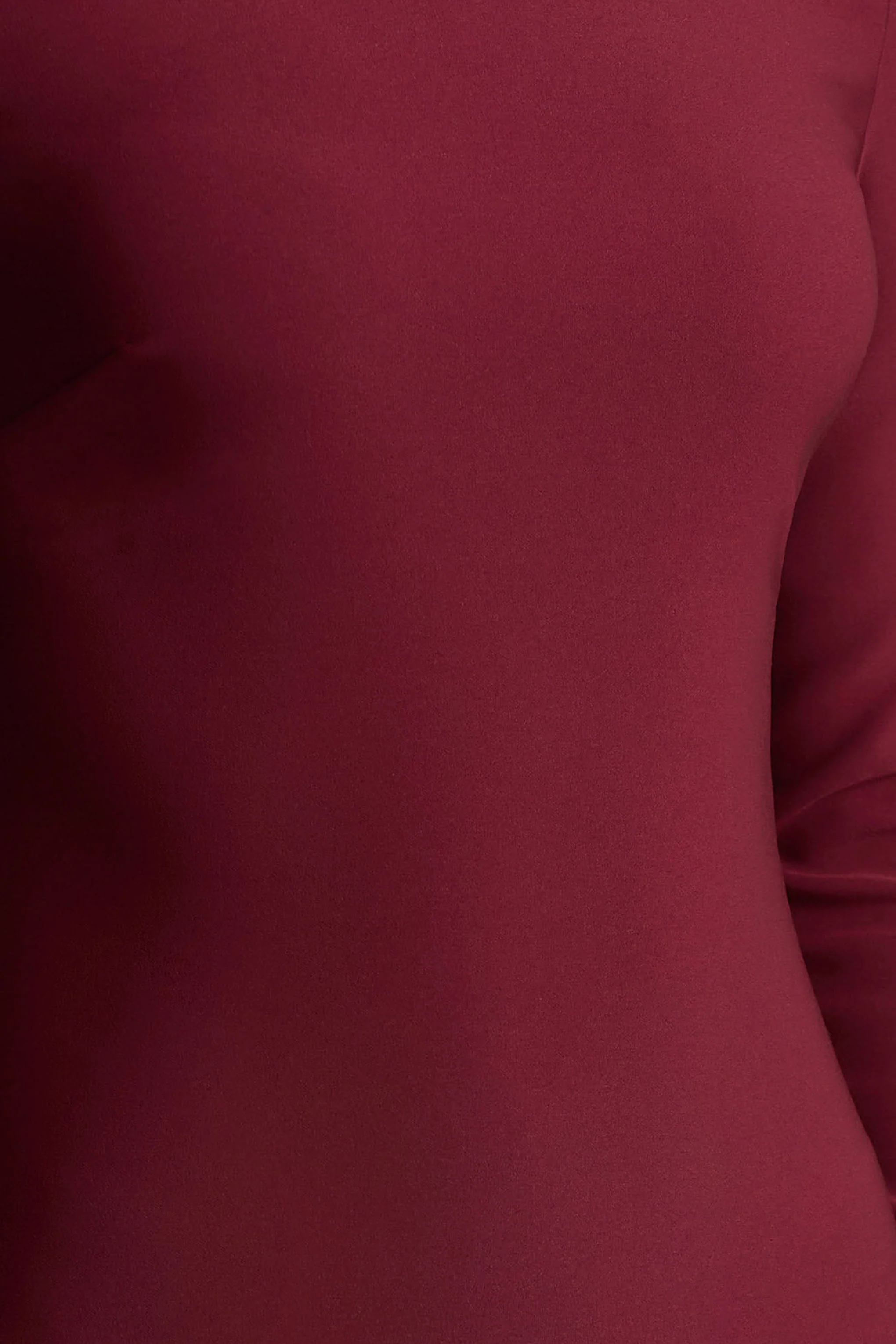 Jovana | Burgundy Hand-Embellished Crew-Neck Midi Dress With Drop Waist