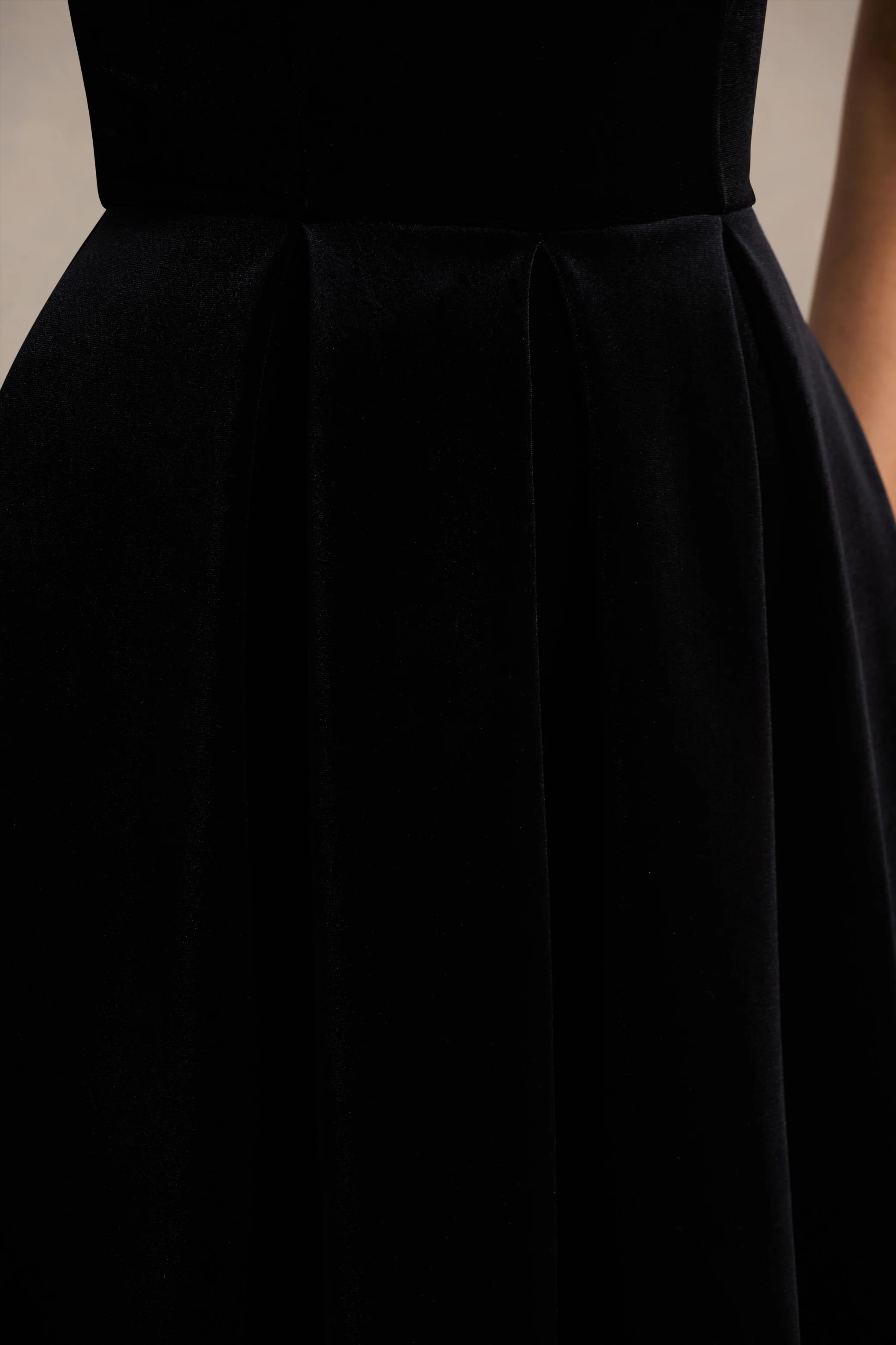 Ablaze | Black Velvet Bardot-Neck Maxi Dress