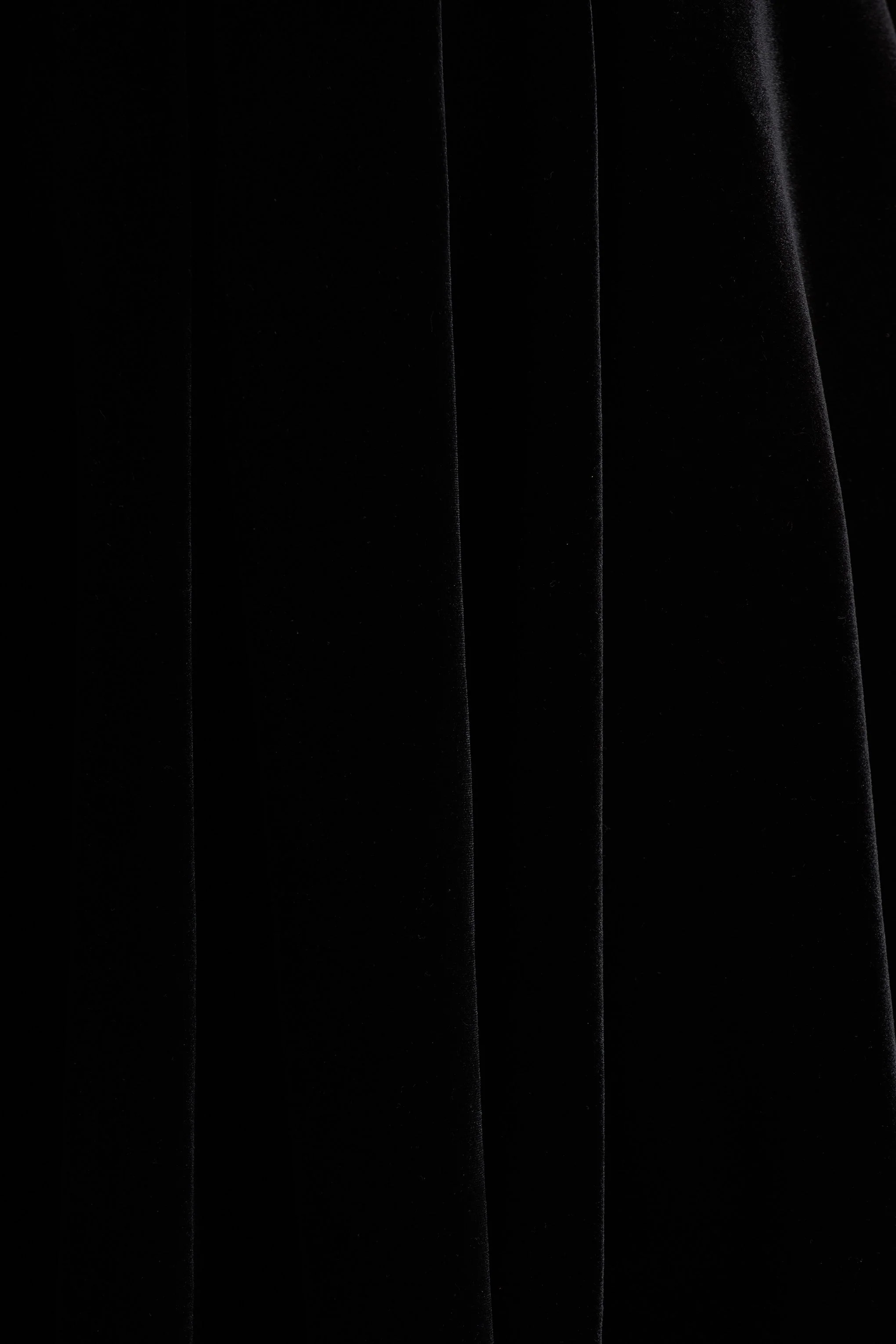 Mina | Black Velvet And Satin Bandeau-Neck Skater Mini Dress