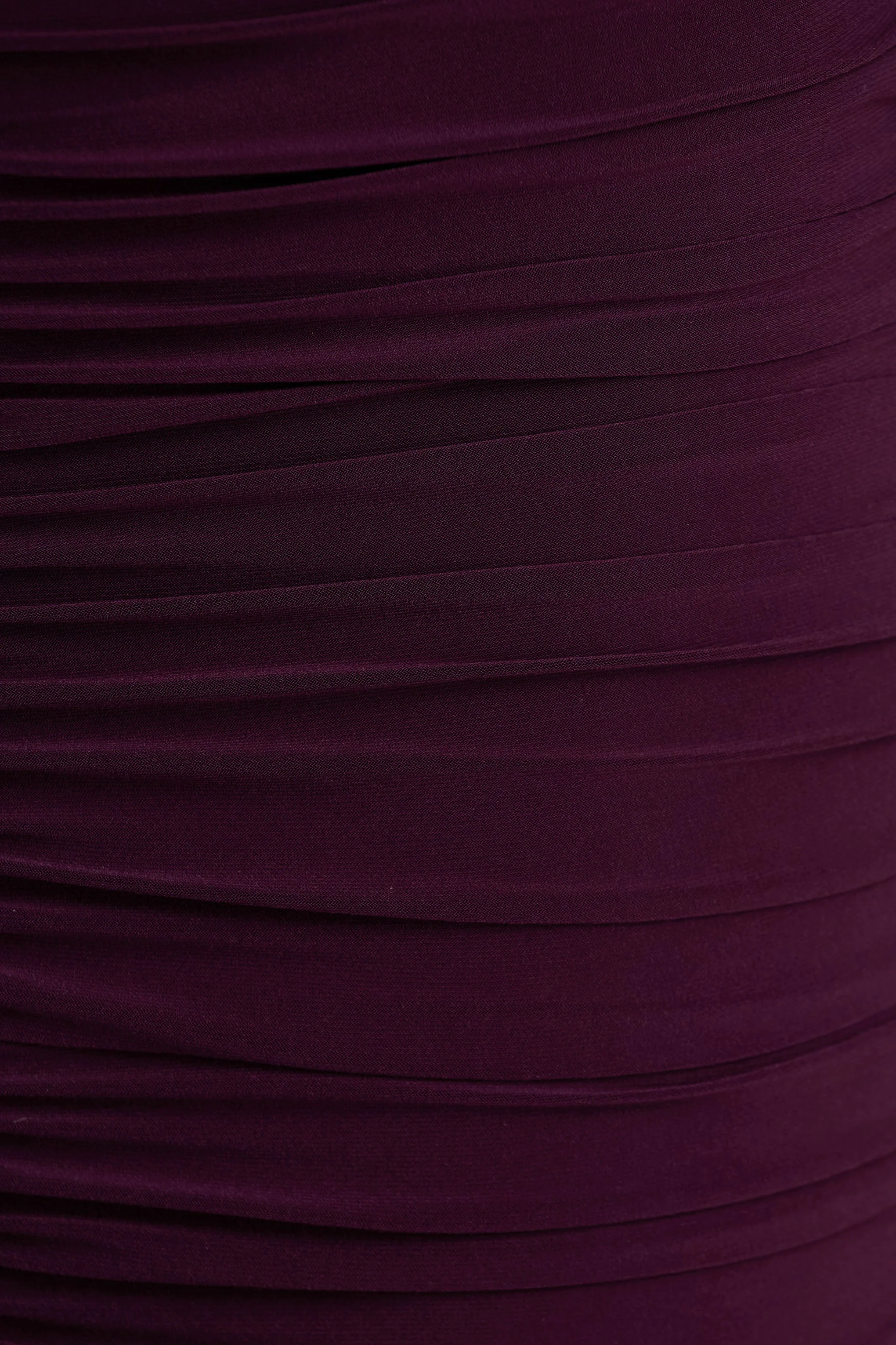 Pasqualina | Plum Ruched Plunge-Neck Maxi Dress
