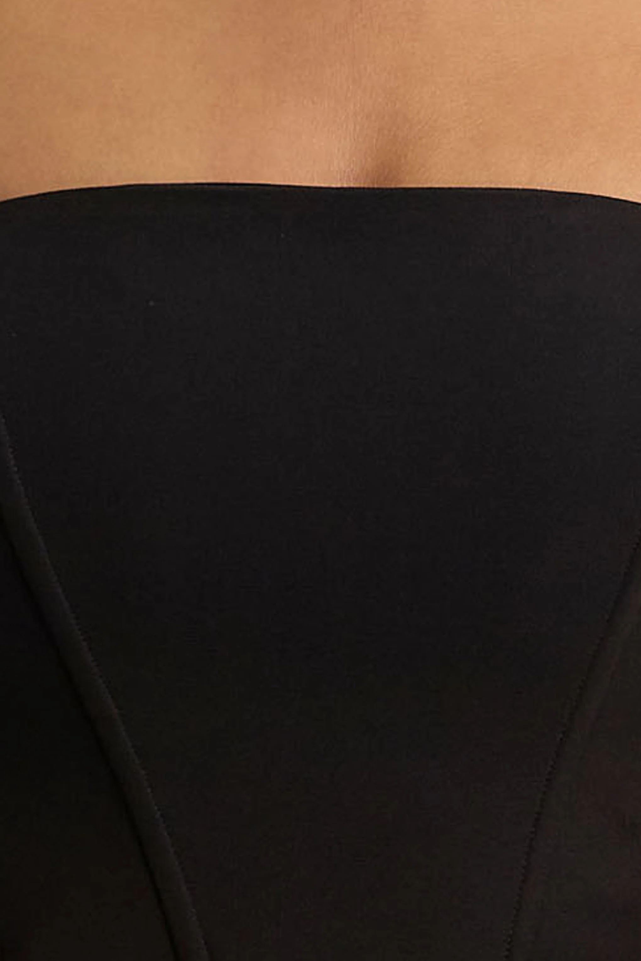 Panama | Black Bardot Jumpsuit With Cream Puff Sleeves