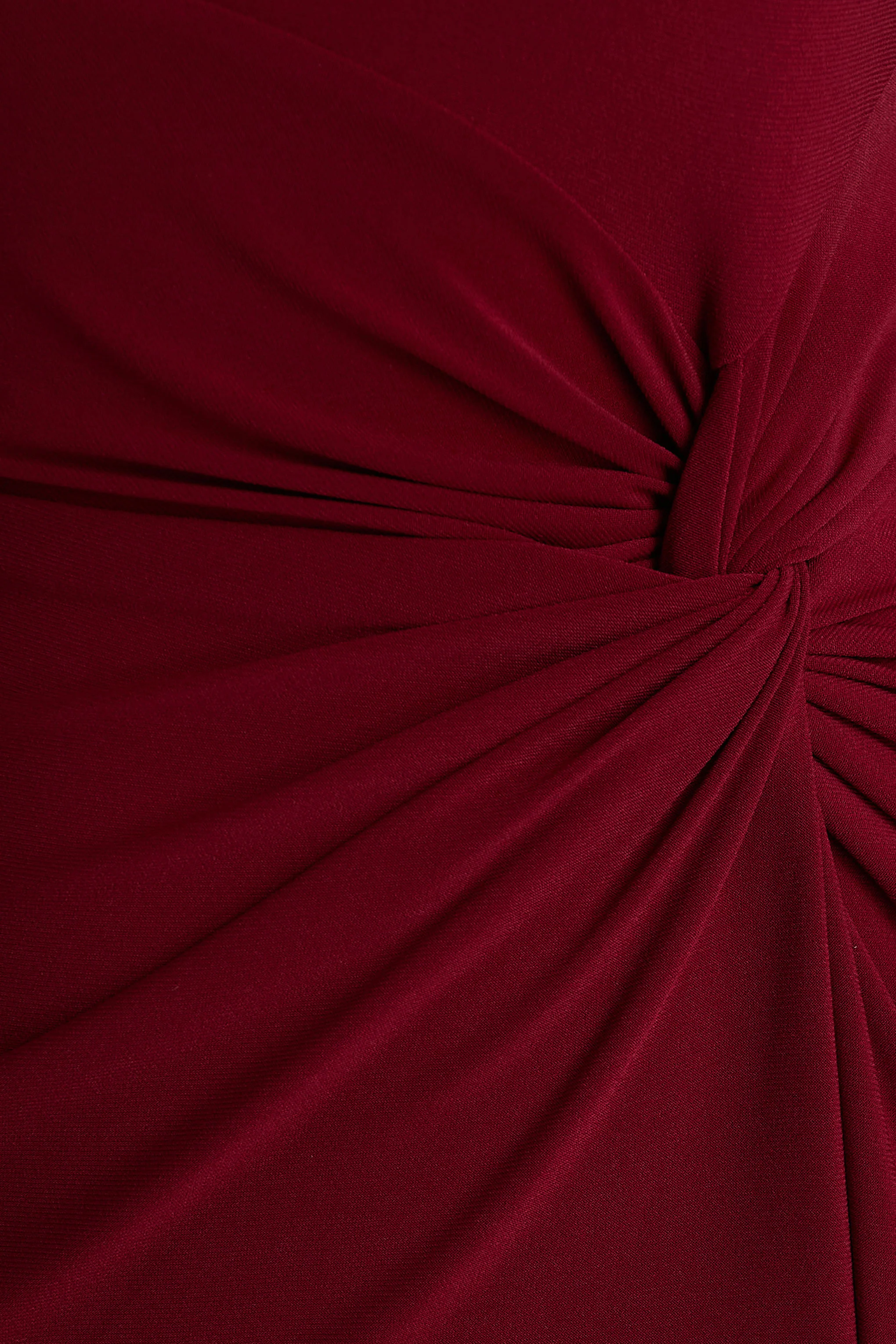 Claretta | Berry Square Neck Twisted Maxi Dress With Cape Sleeves