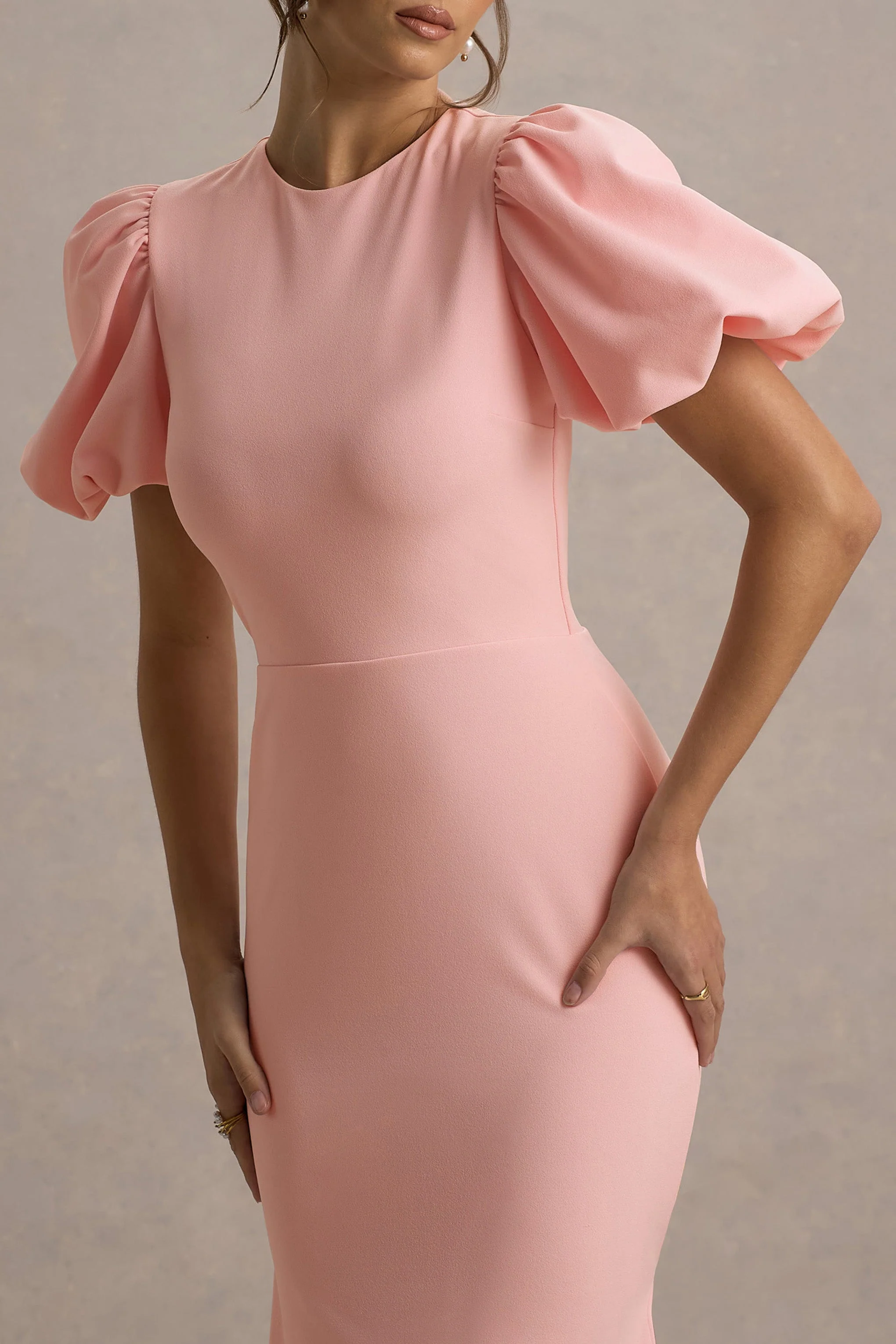 Love Letters | Pink Puff-Sleeve Maxi Dress