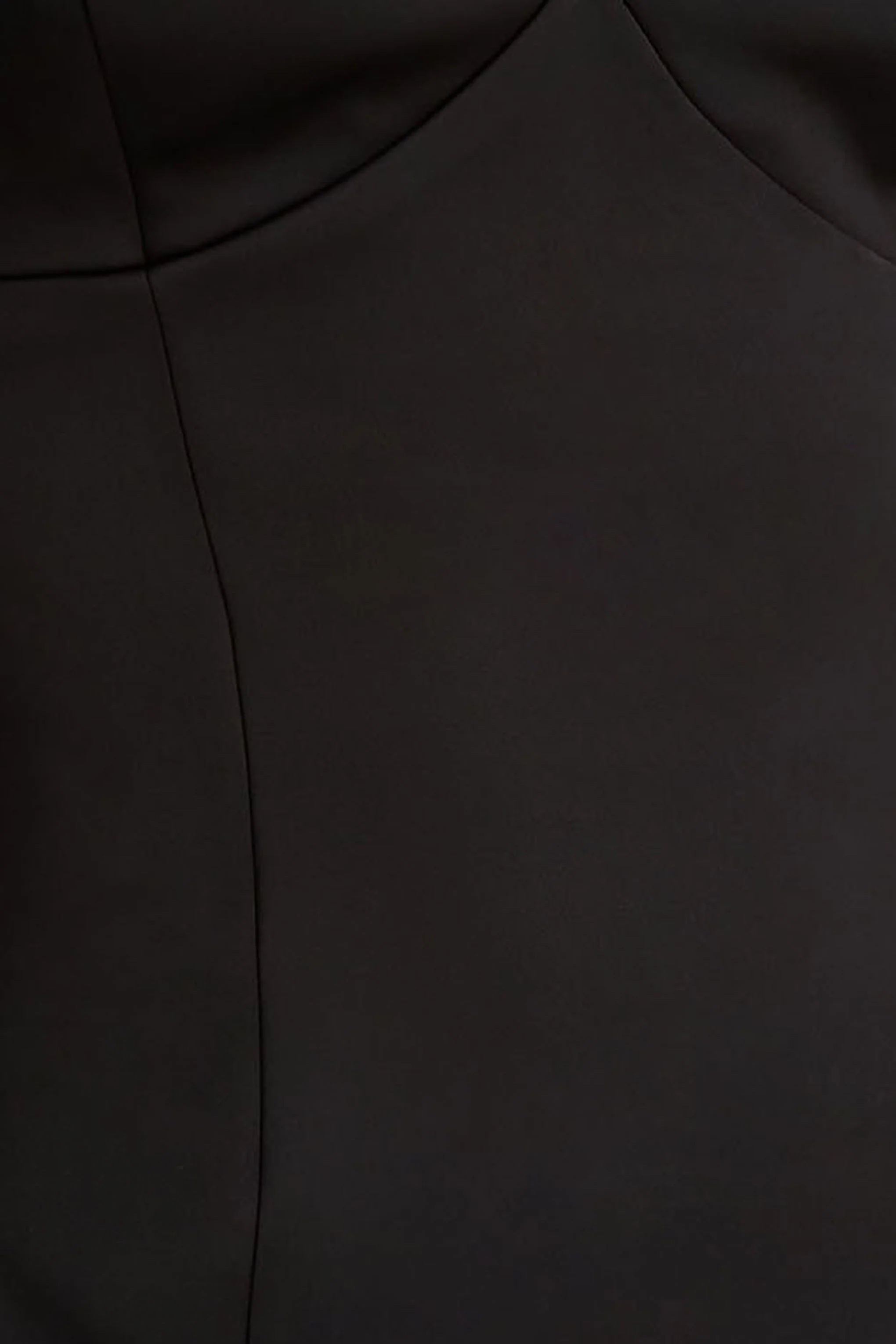 Elara | Black Satin Plunge-Neck Mini Dress