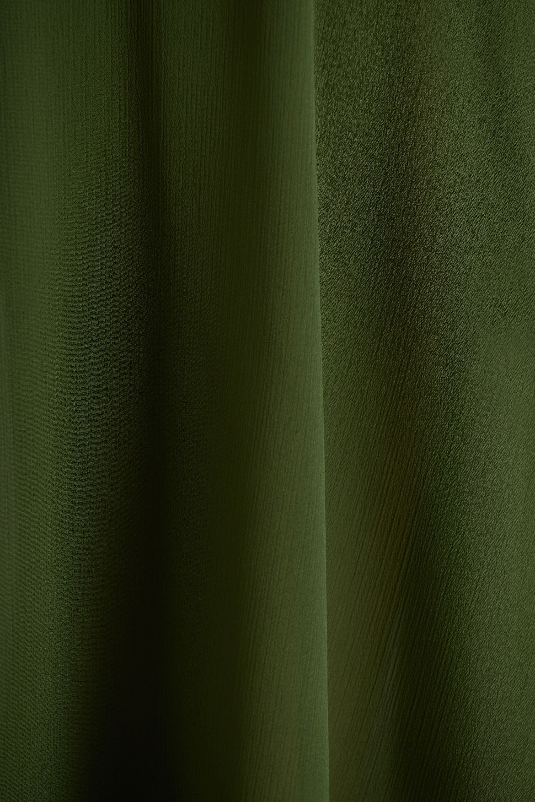 Tiara | Green Asymmetric Midi Dress With Draping Detailing and Open-Back