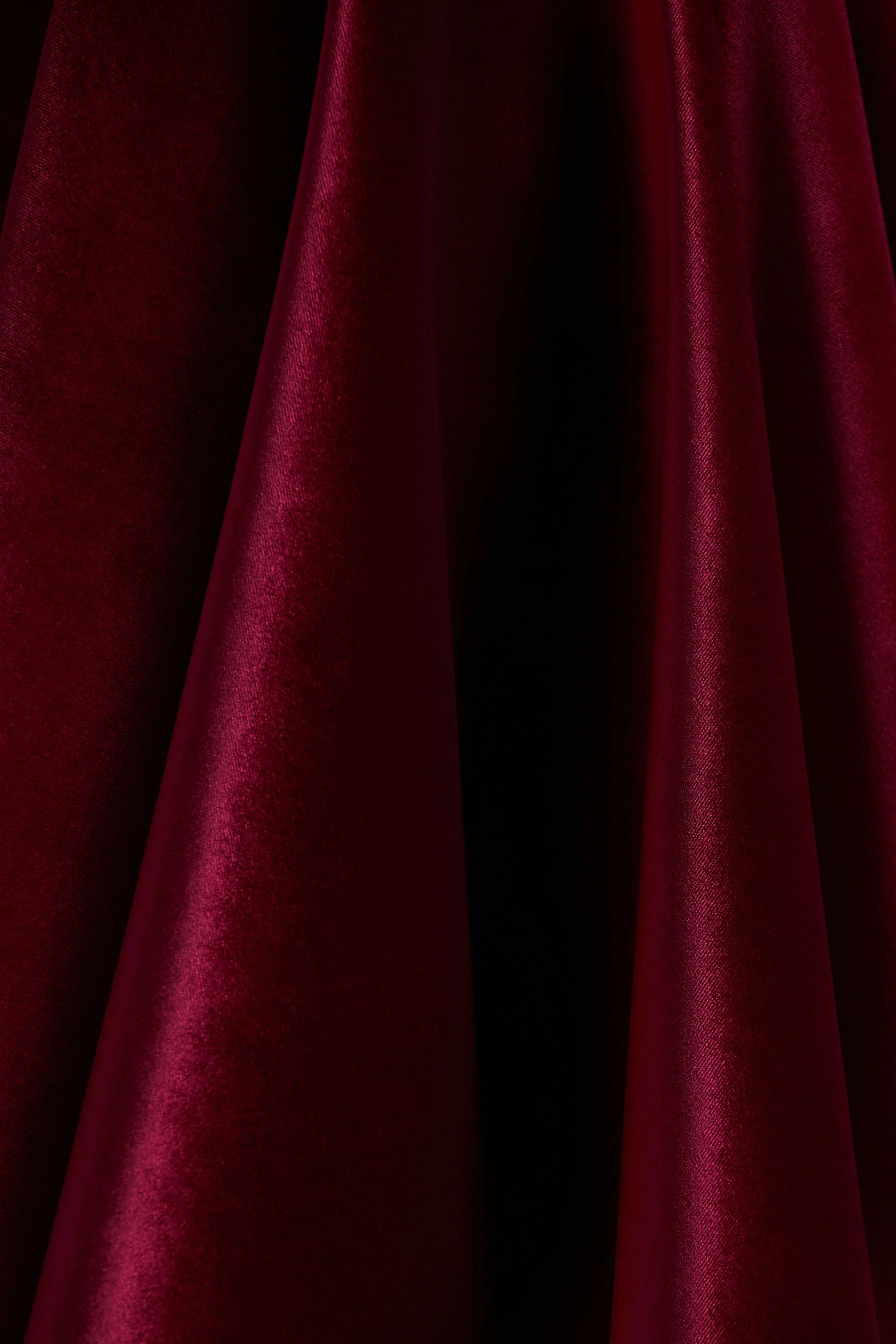 Mirage | Burgundy Velvet Halter-Neck Mini Dress With Skater-Skirt