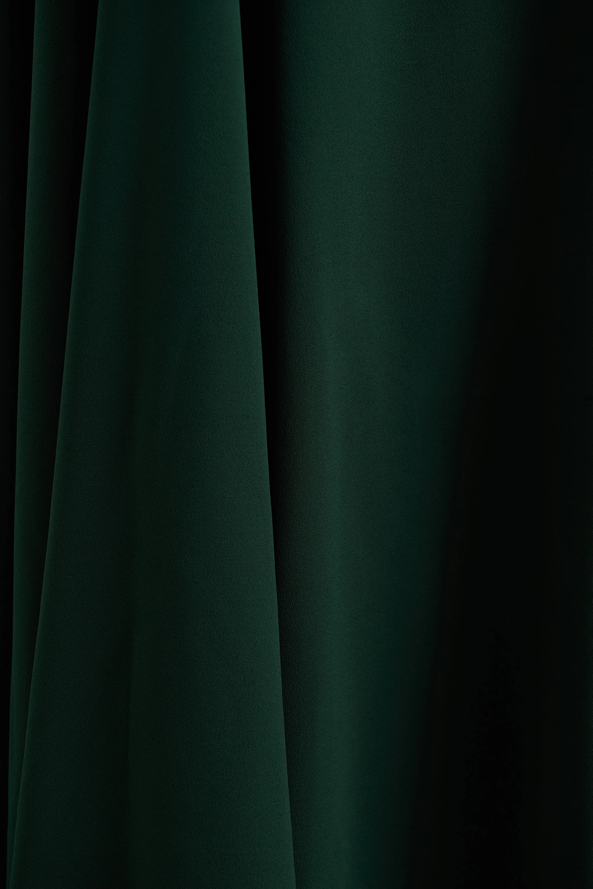 Alea | Dark Green High-Neck Short-Sleeve Maxi Dress