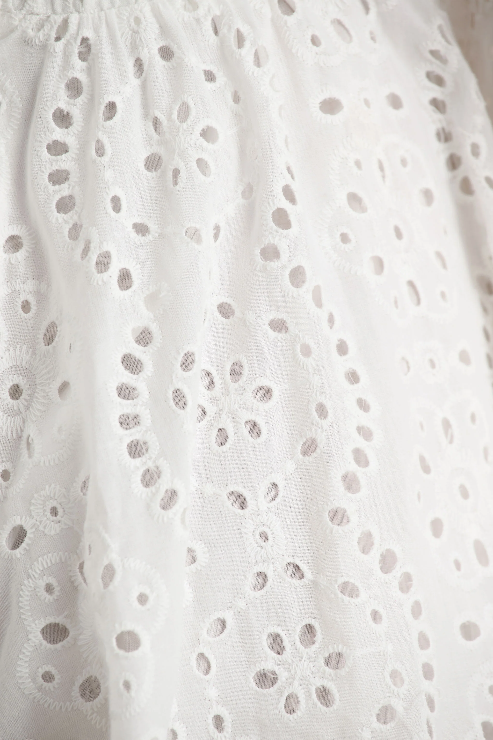 Mariella | White Broderie Bardot Ruffled Playsuit