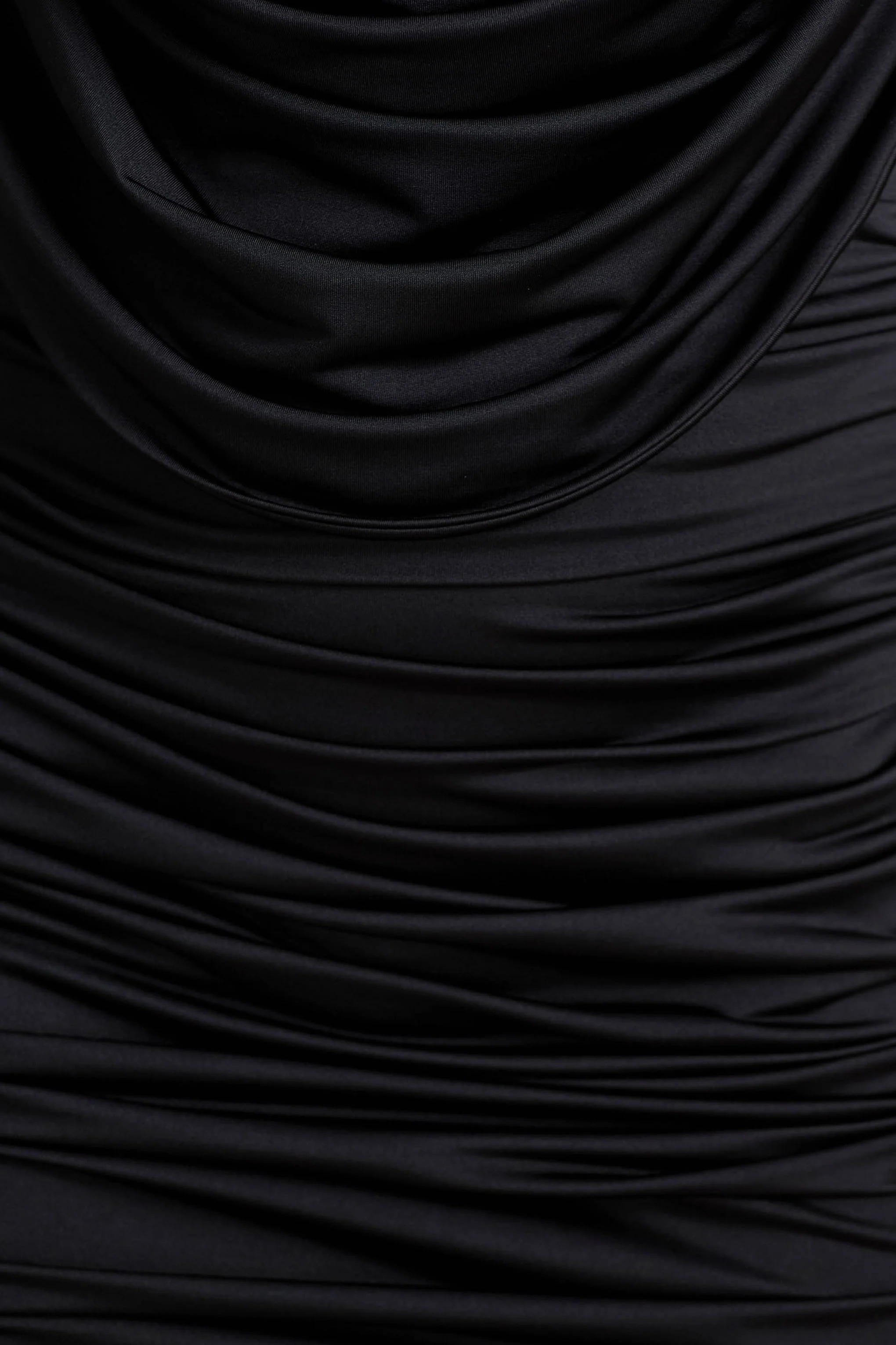 Ciela | Black Extreme Plunge-Neck Mini Dress