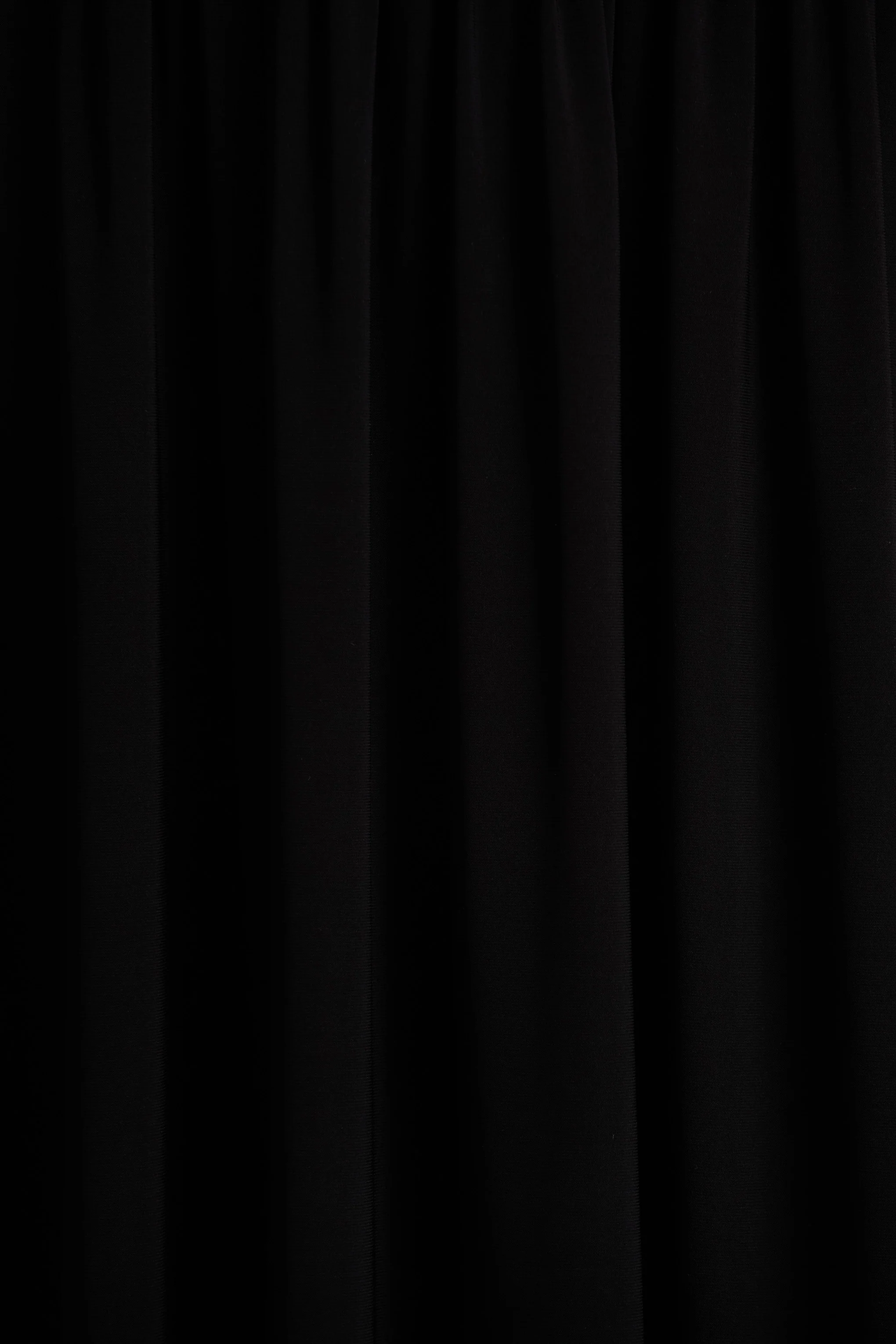 Aniyah | Black High-Neck Maxi Dress With Ruched Detailing