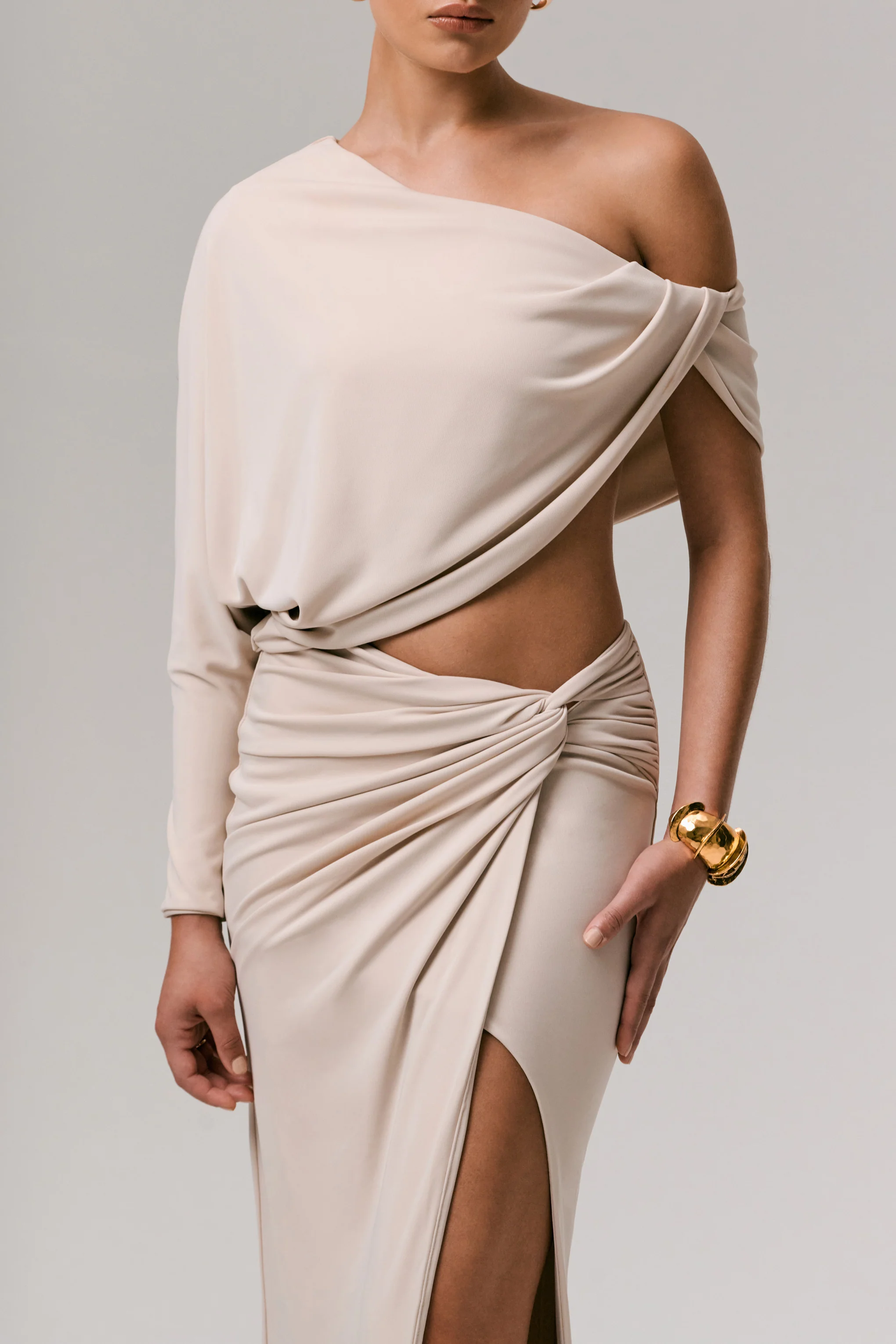 Marlena | Stone Twisted Split Maxi Skirt