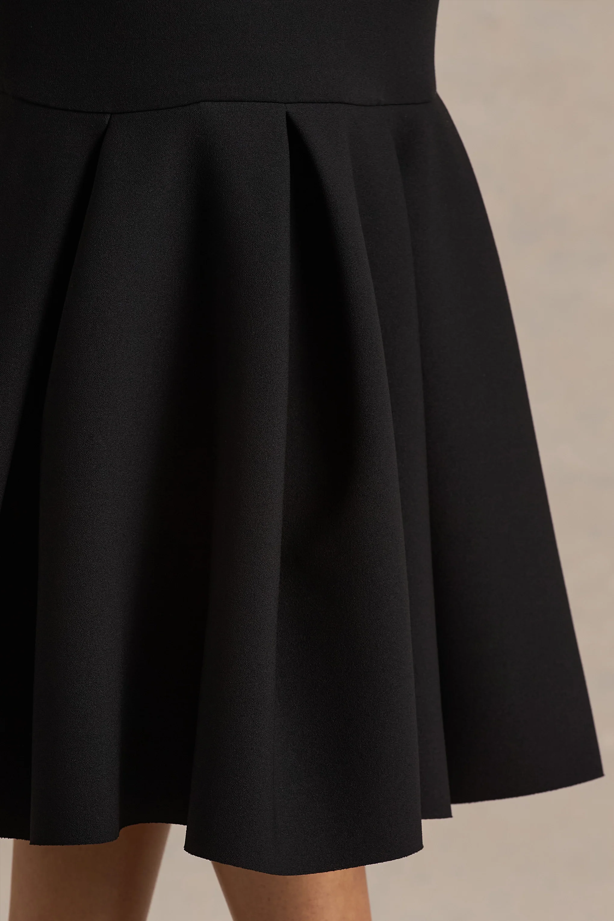 Liberty | Black High Neck Mermaid Maxi Dress With Ruffling Detail