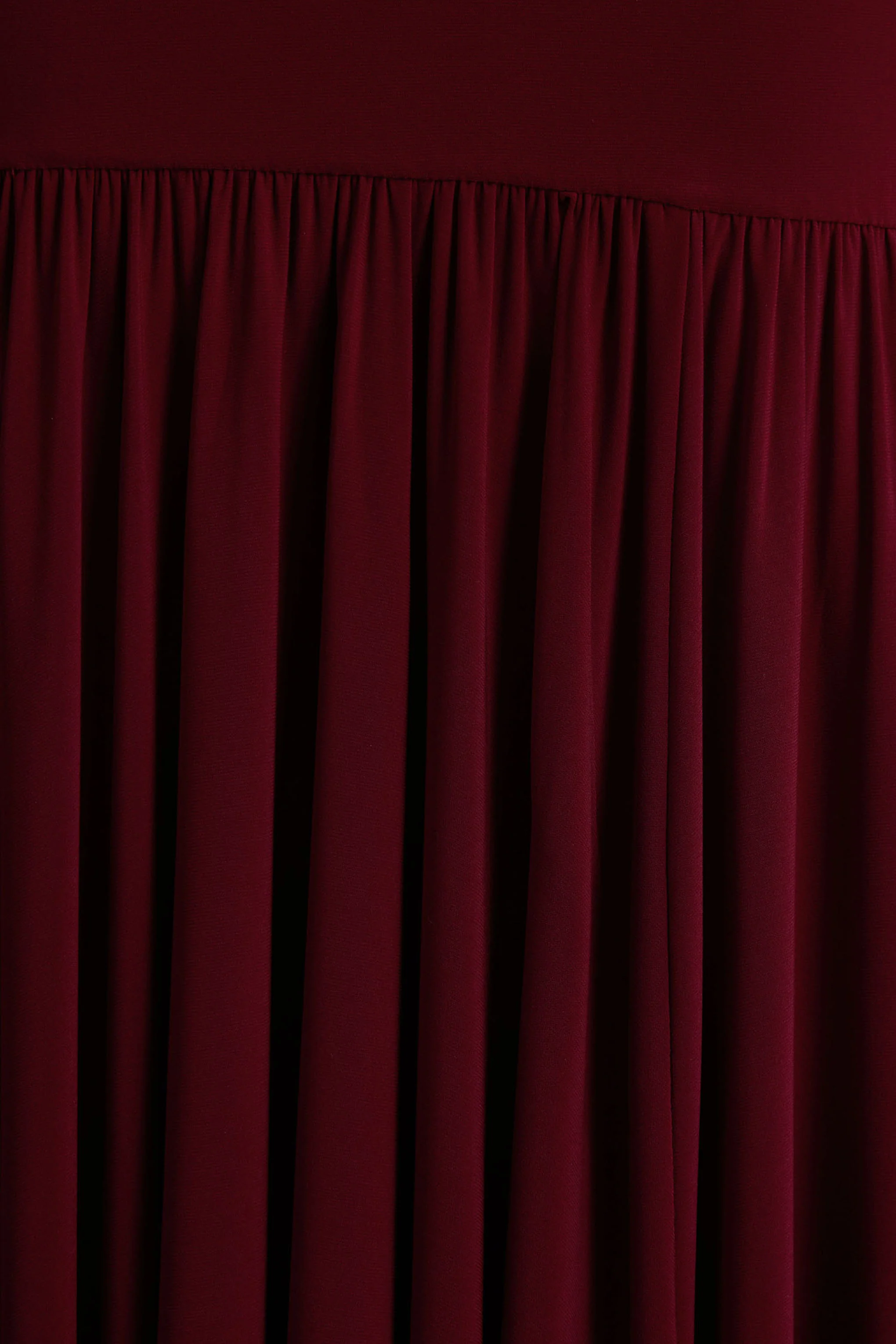 Tasmin | Burgundy High-Neck Maxi Dress With Drop-Waist