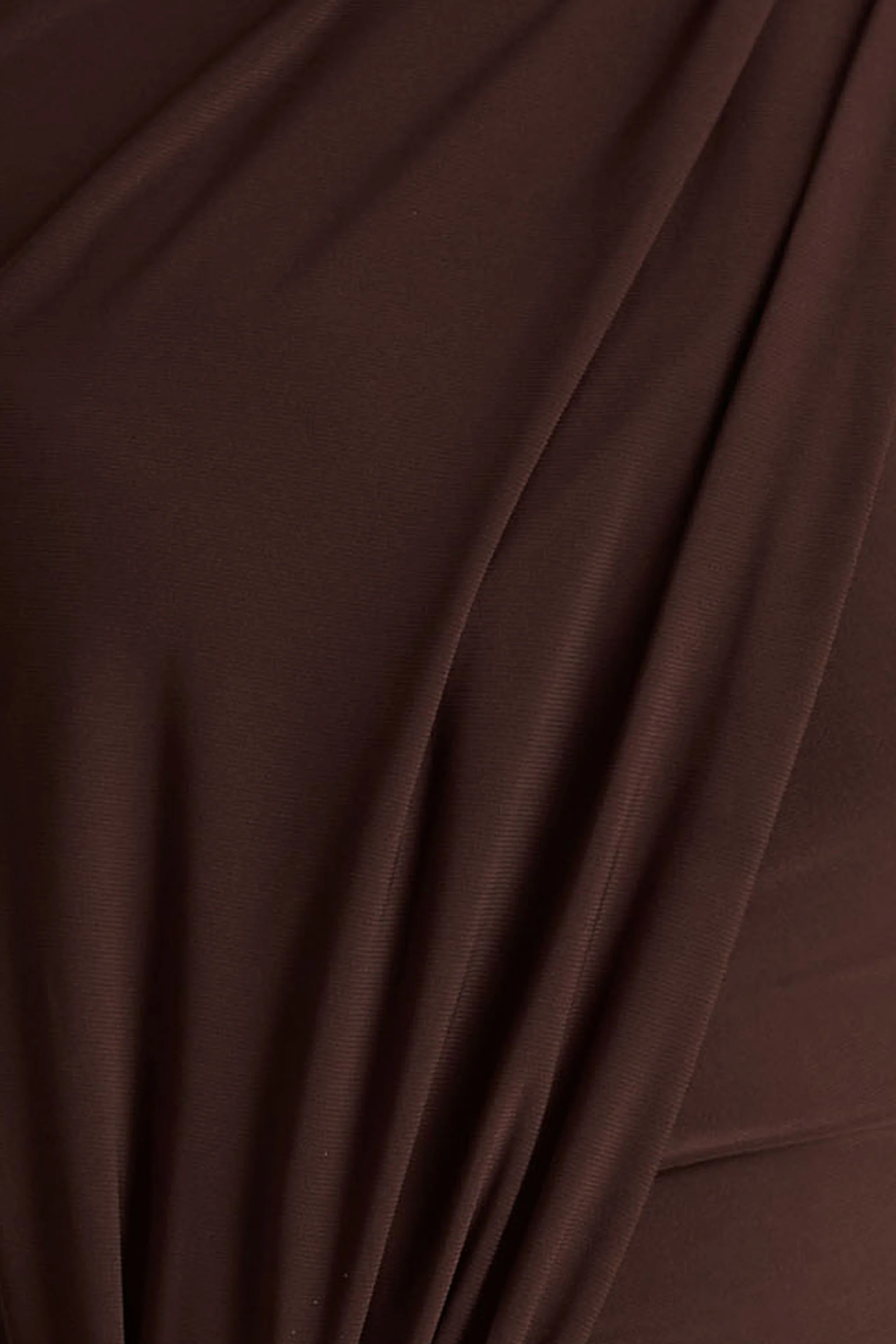 Zadie | Brown High-Neck Maxi Dress With Gathered-Detail