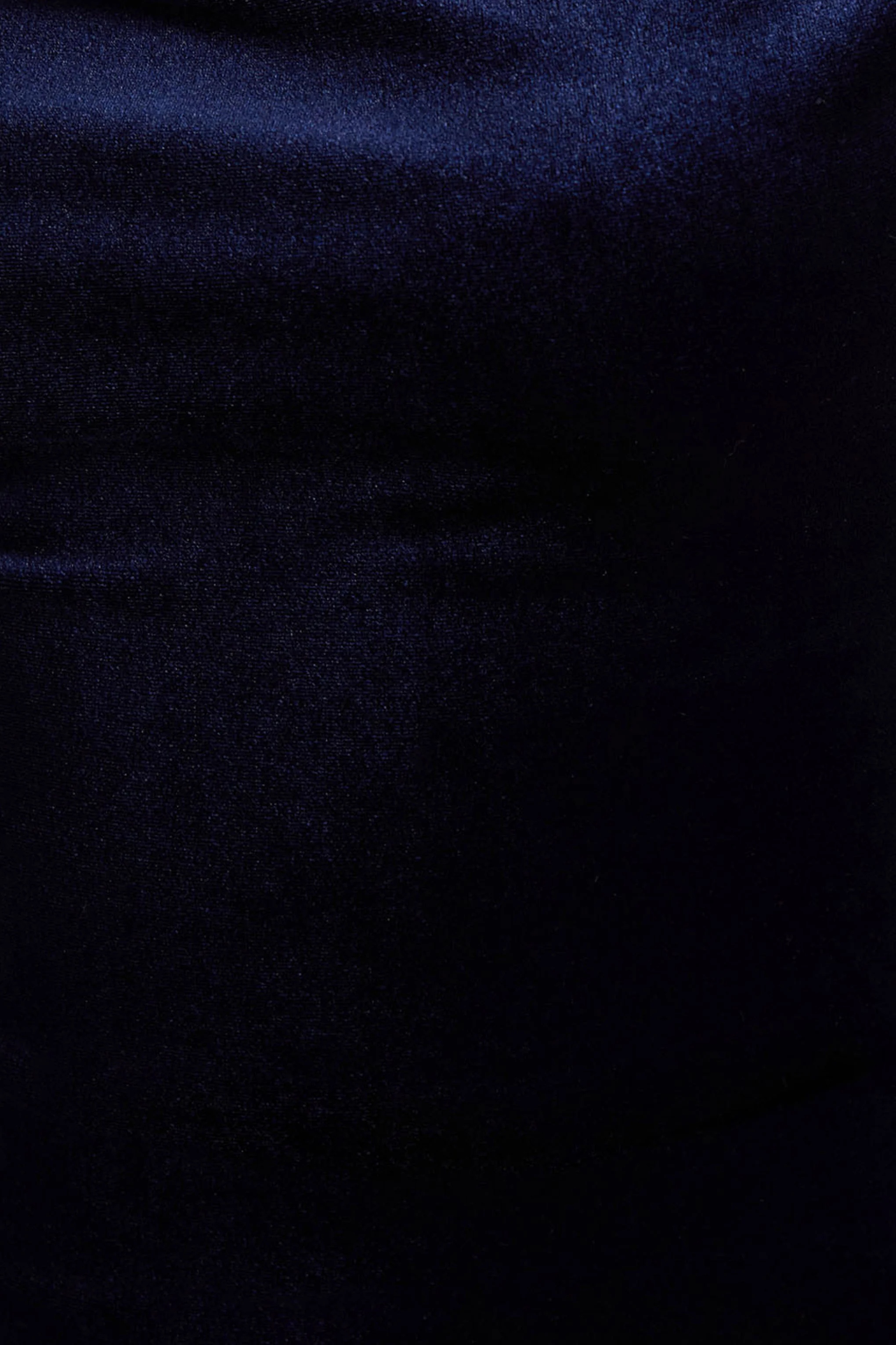 Carella | Navy Velvet Twisted Asymmetric Midi Dress