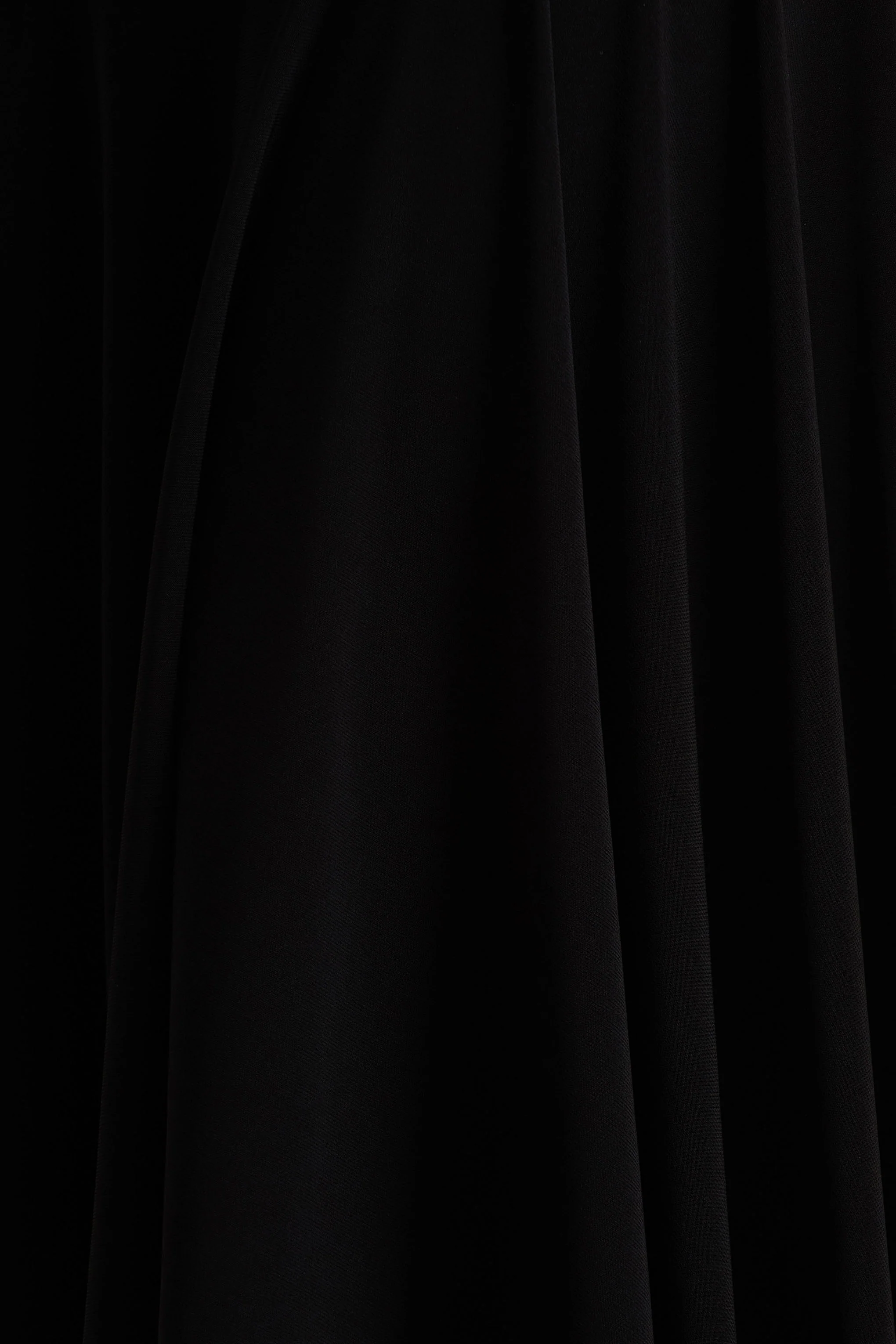 Isola | Black Asymmetric-Neck Midi Dress With Drop-Waist