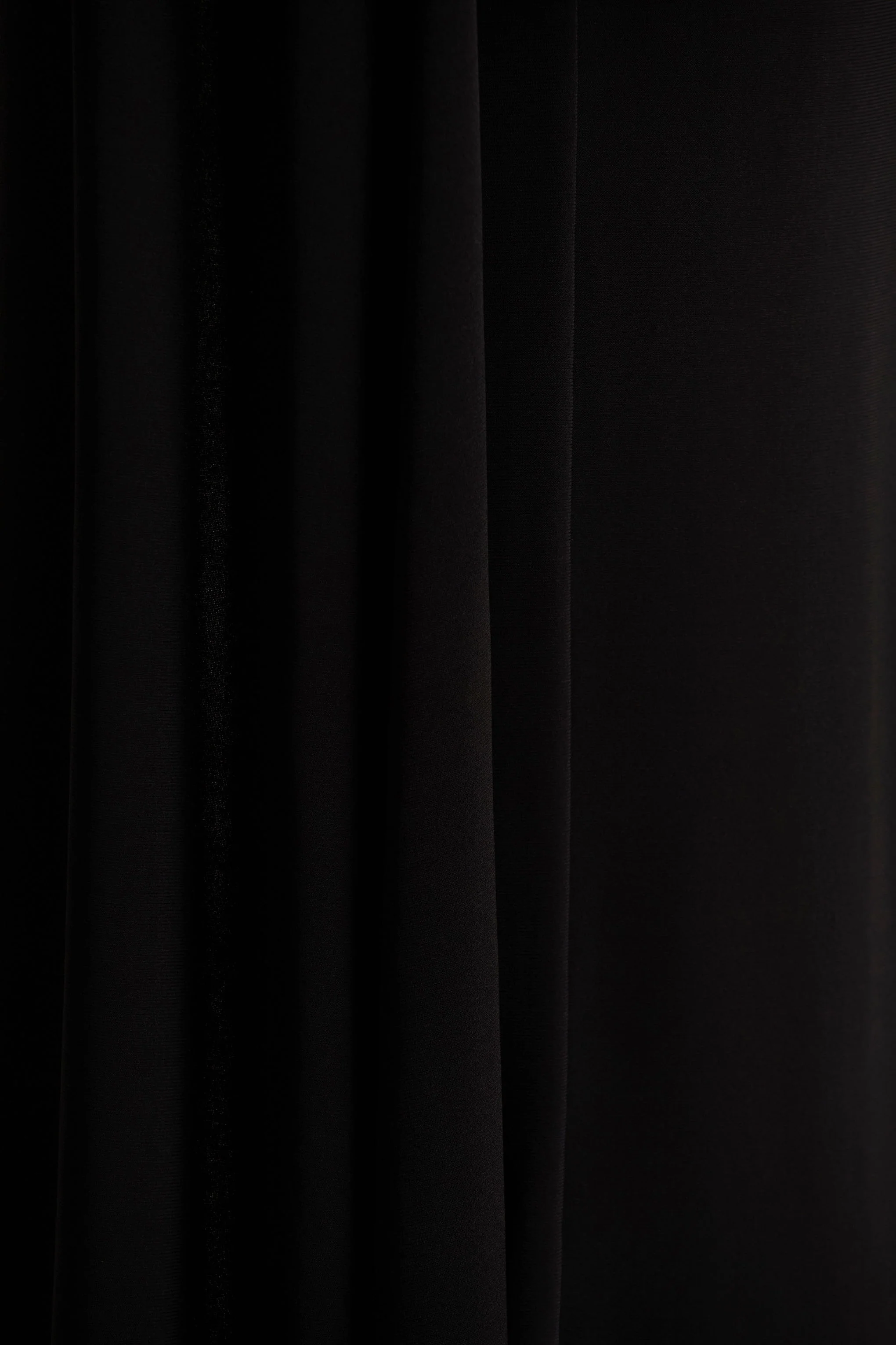 Dawn | Black High-Neck Maxi Dress With One Long-Sleeve And Cape