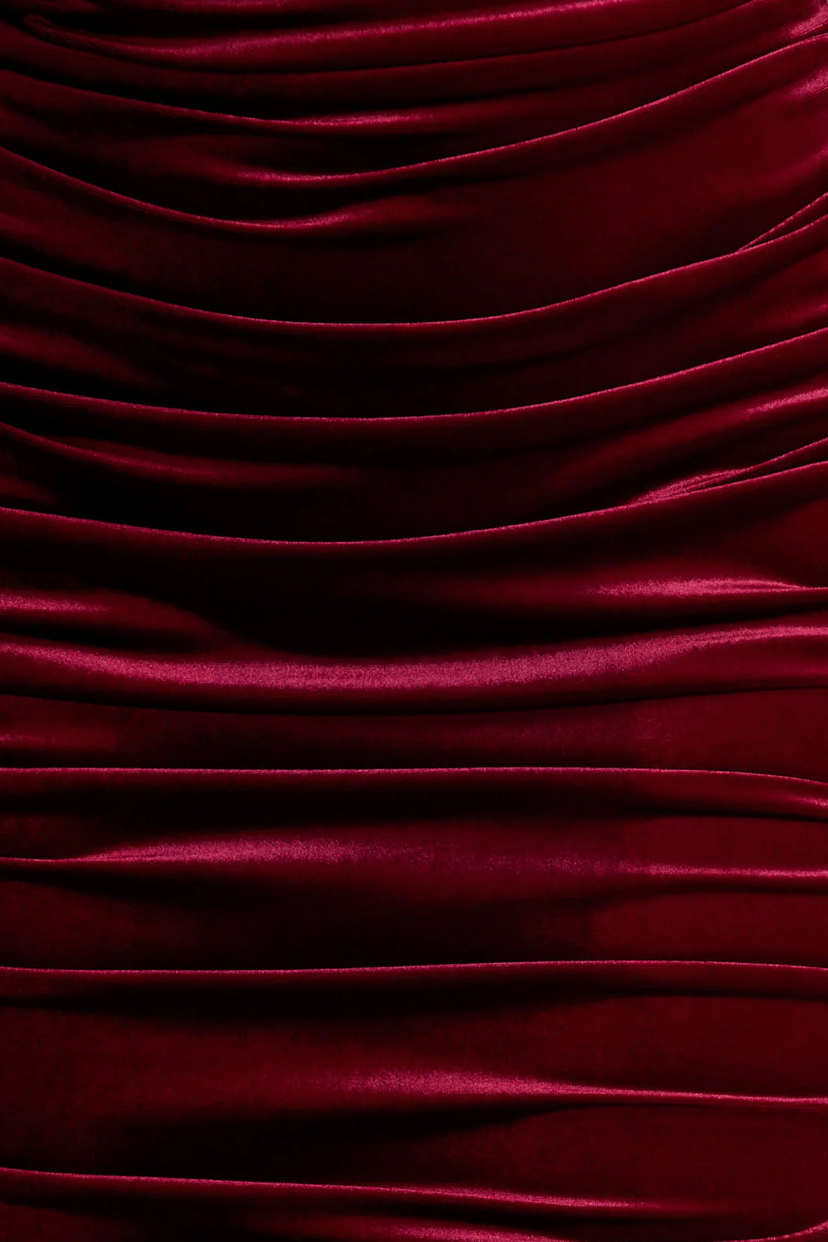 Apolline | Berry Velvet Off The Shoulder Ruched Fishtail Maxi Dress