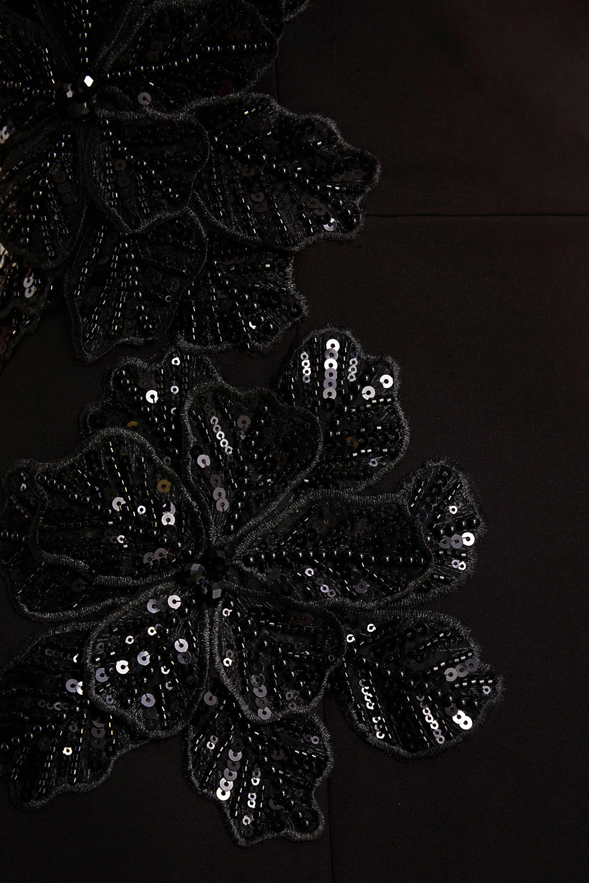 Lillian | Black Halter-Neck Mini Dress With Embellished Detailing