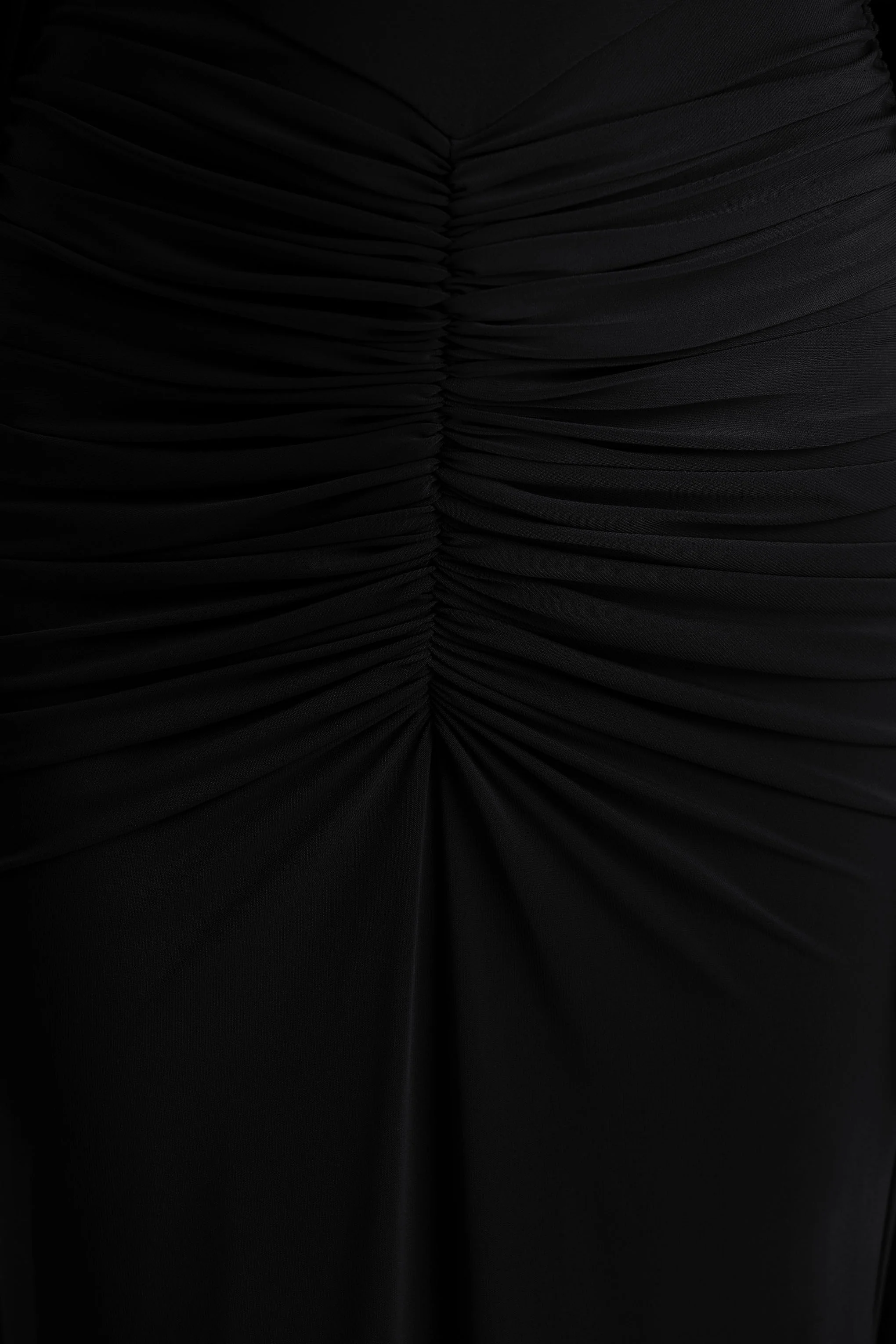 Premiere | Black Boat-Neck Maxi Dress With Open-Back And Cape-Sleeves