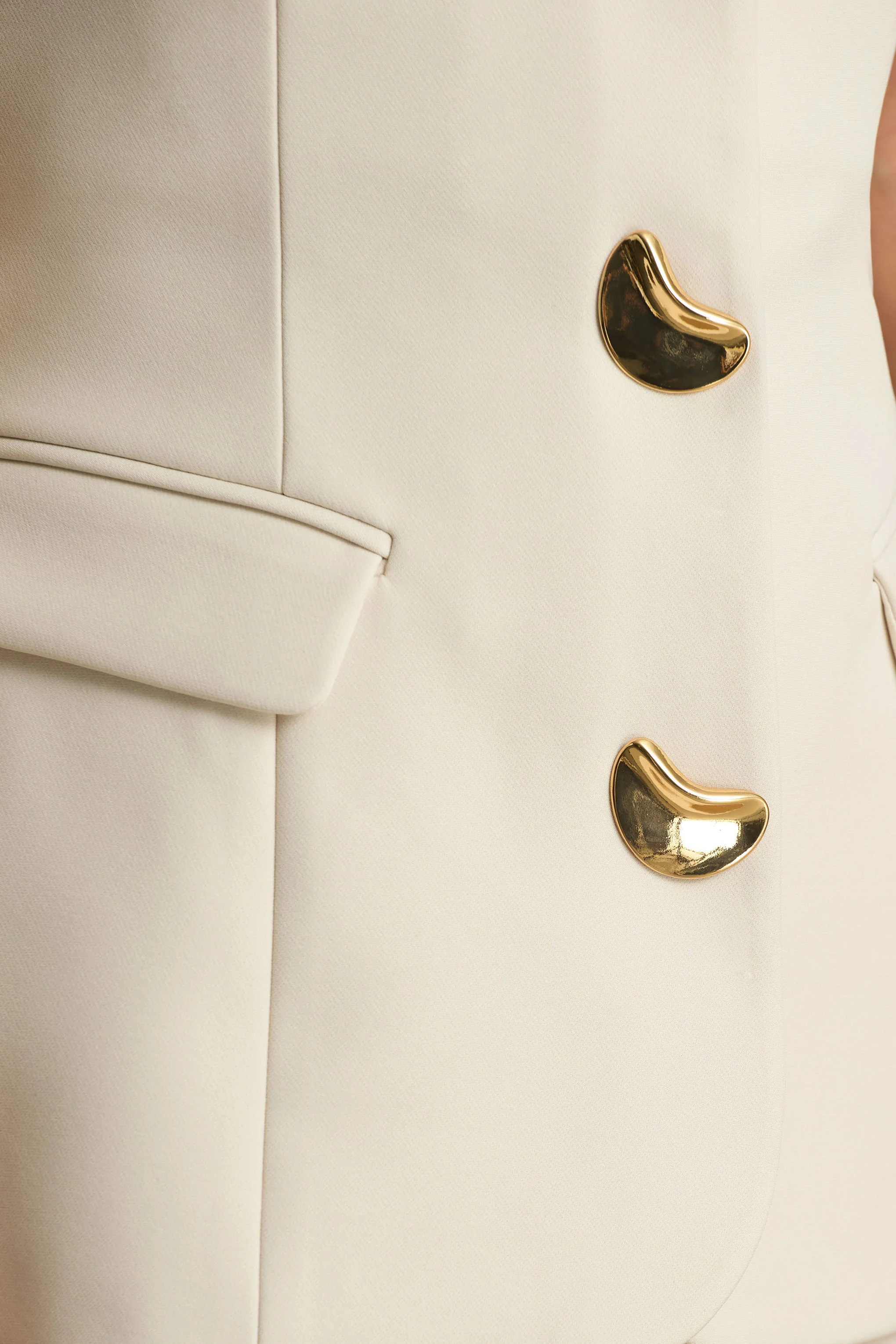 Zoey | Nude Bandeau-Neck Jumpsuit