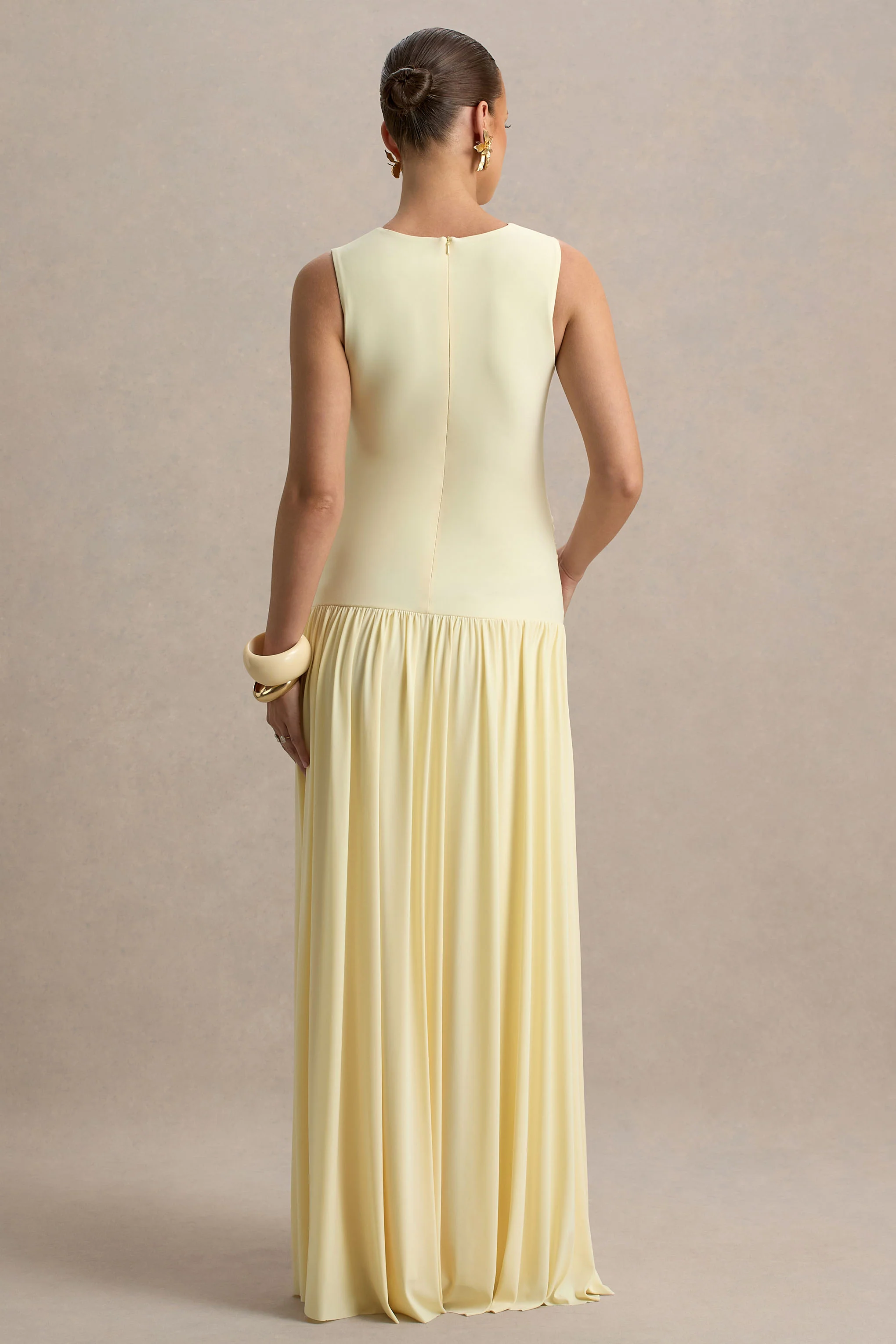 Outline | Lemon Maternity Maxi Dress With Draped Skirt