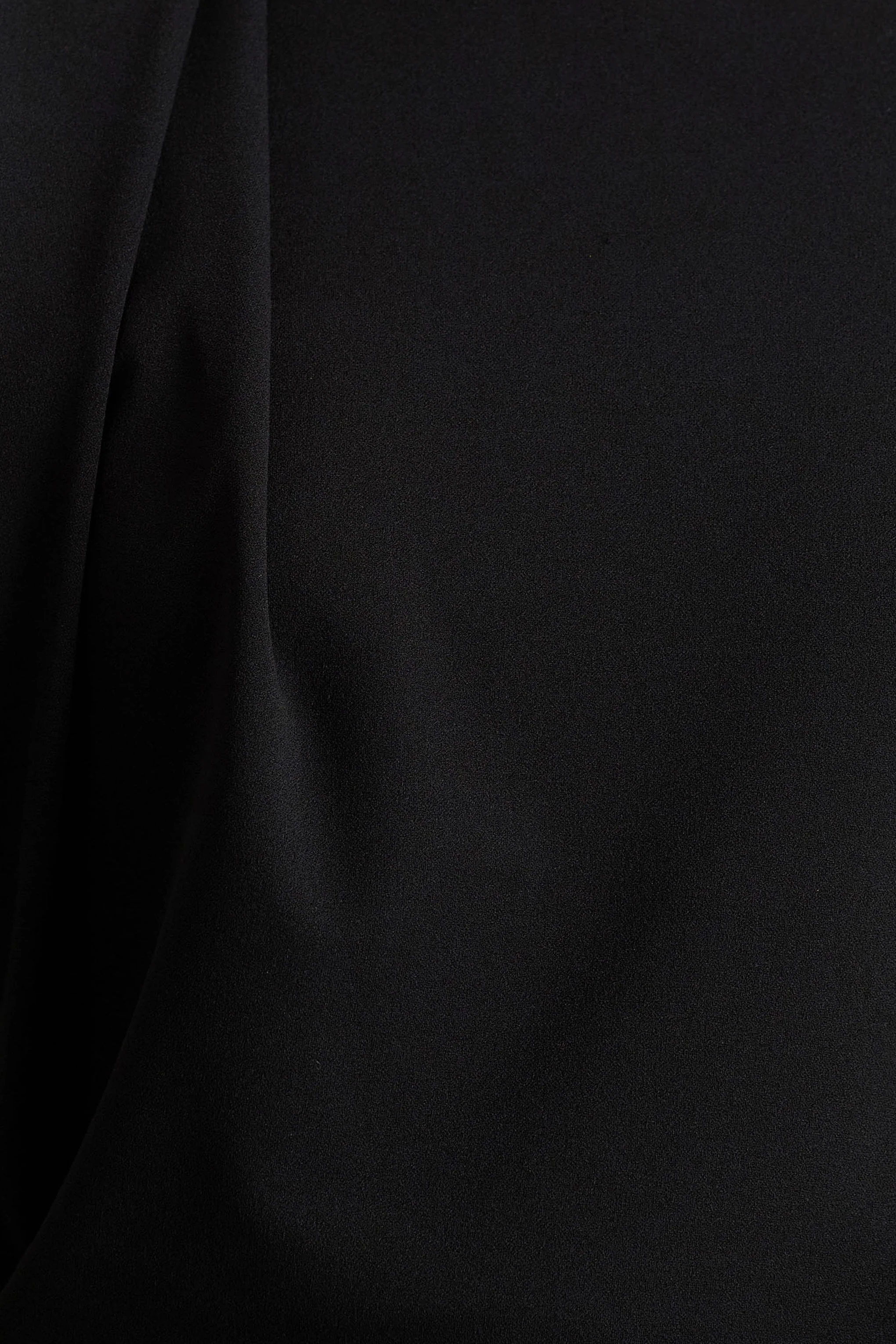 Tiff | Black Crew-Neck Jumpsuit With Draped Detailing