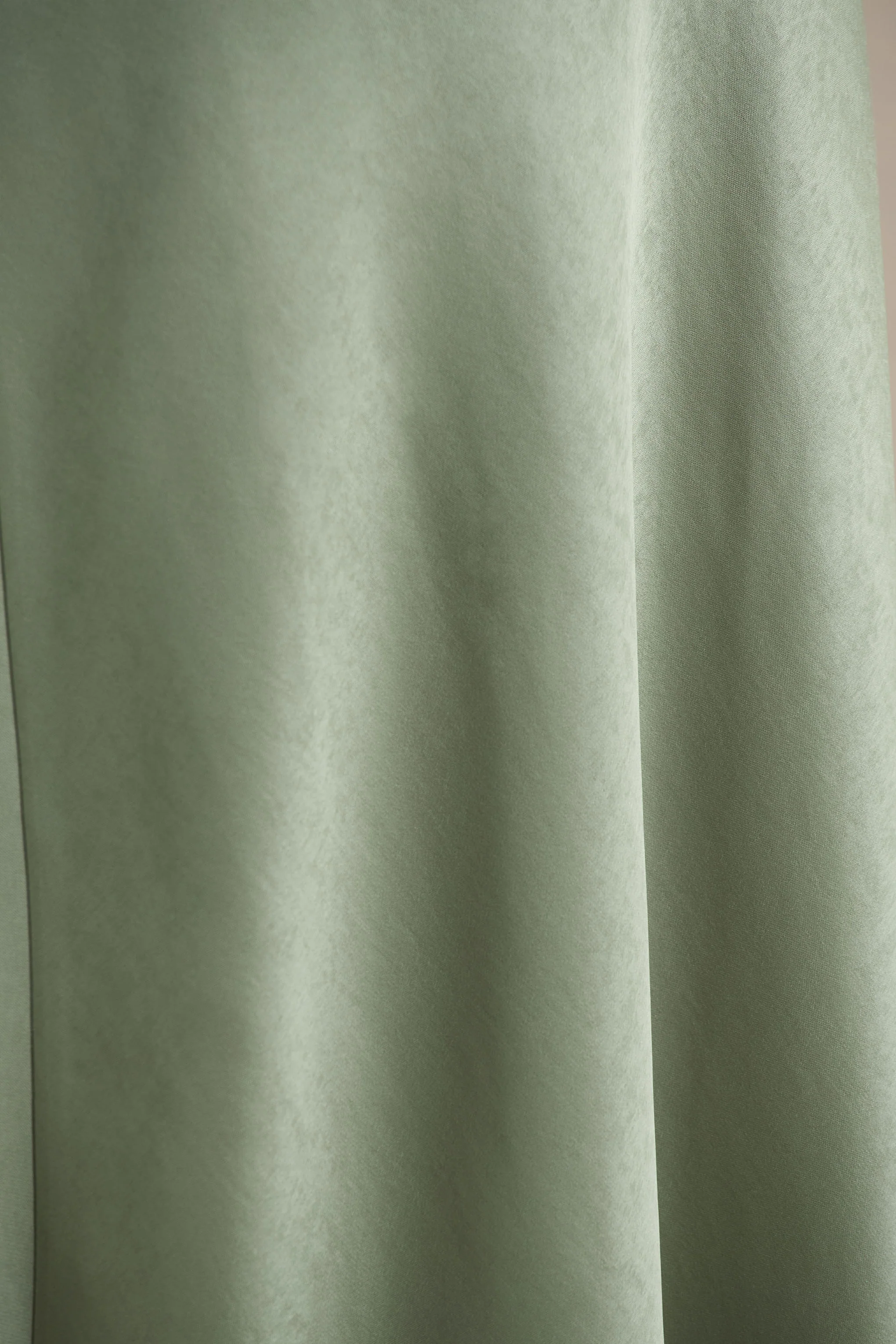 Beth | Sage Asymmetric Neckline High-Split Maxi Dress