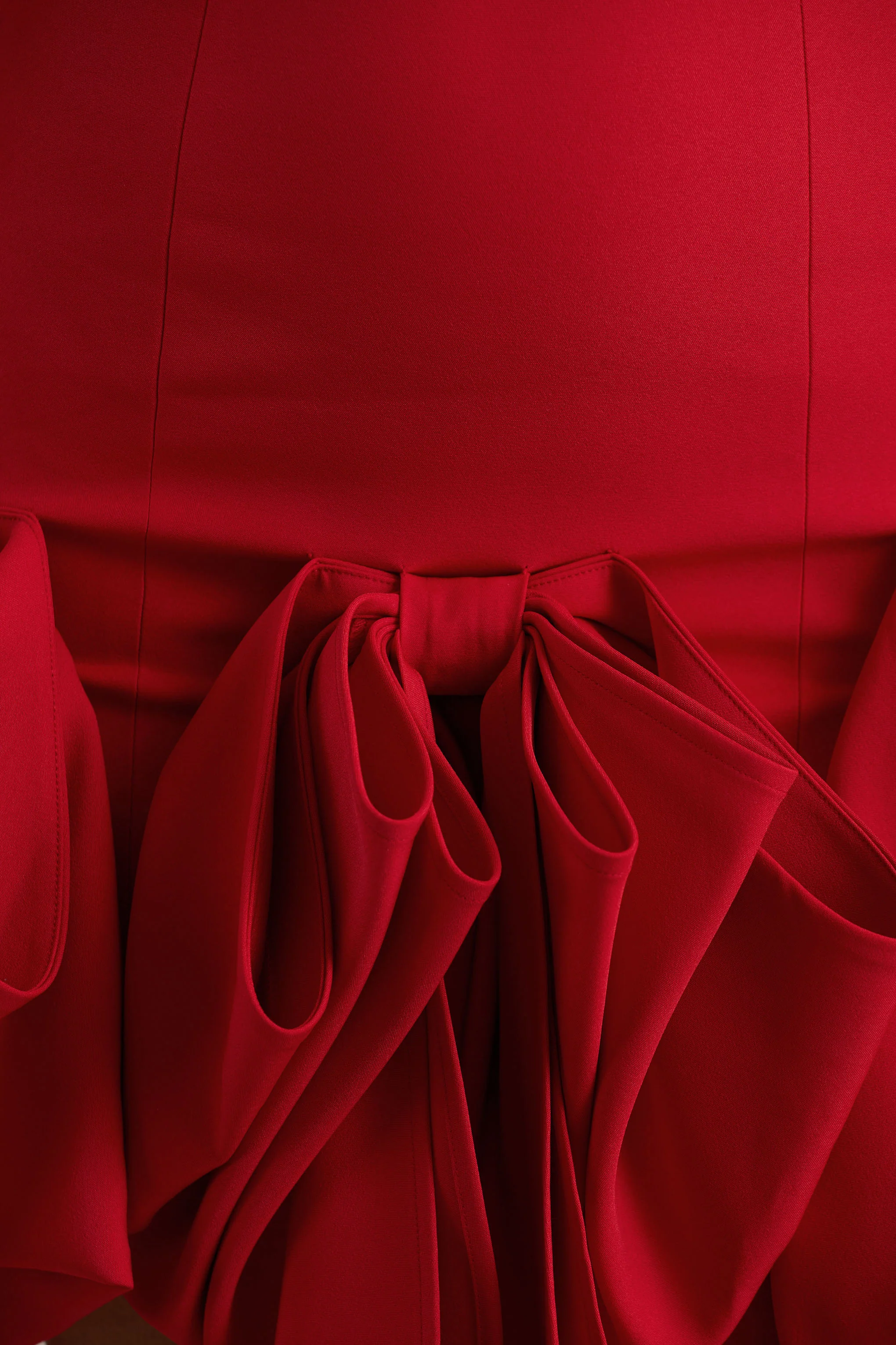 Erica | Red Ruffle Puffball Mini Dress