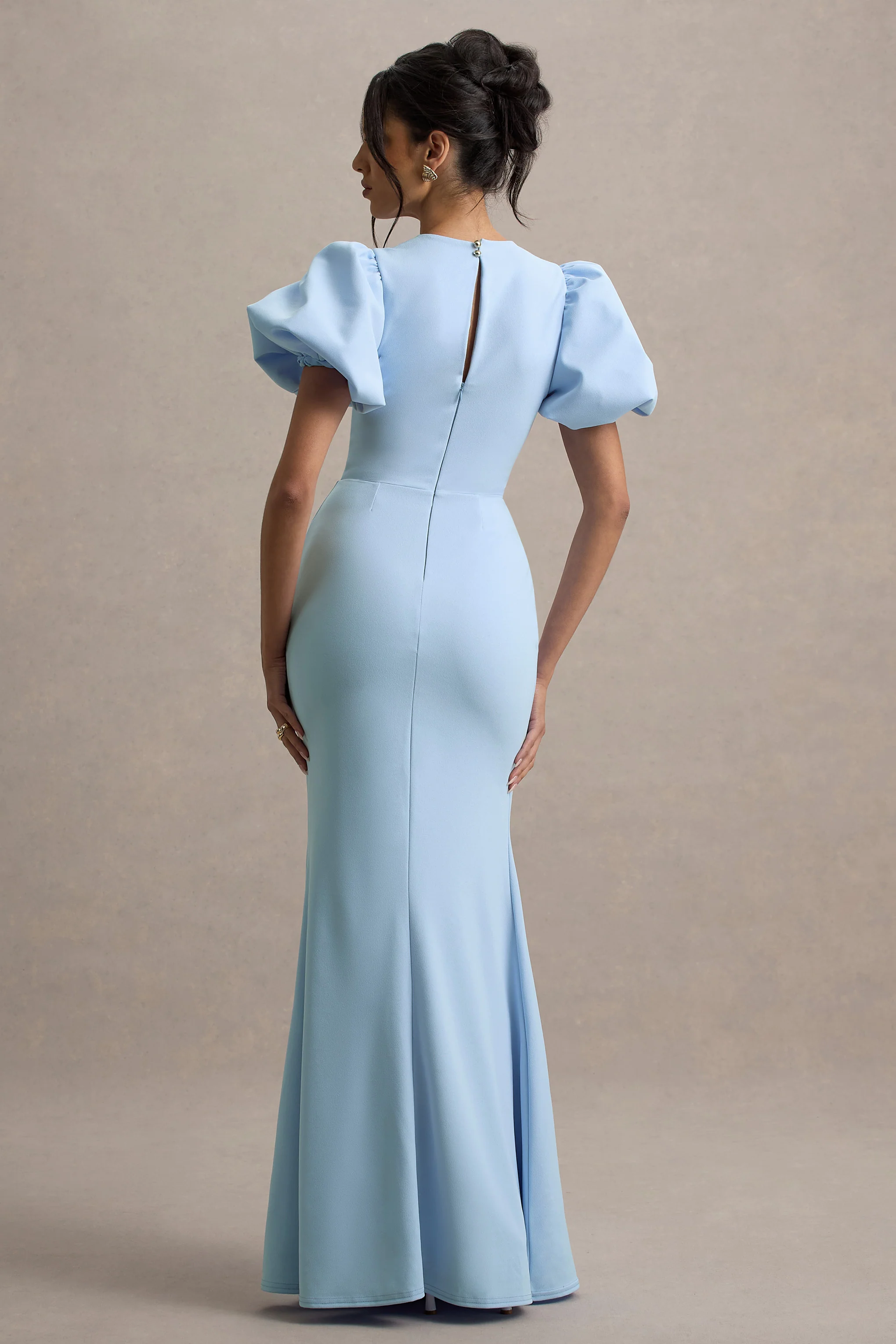 Love Letters | Powder Blue Puff-Sleeve Maxi Dress