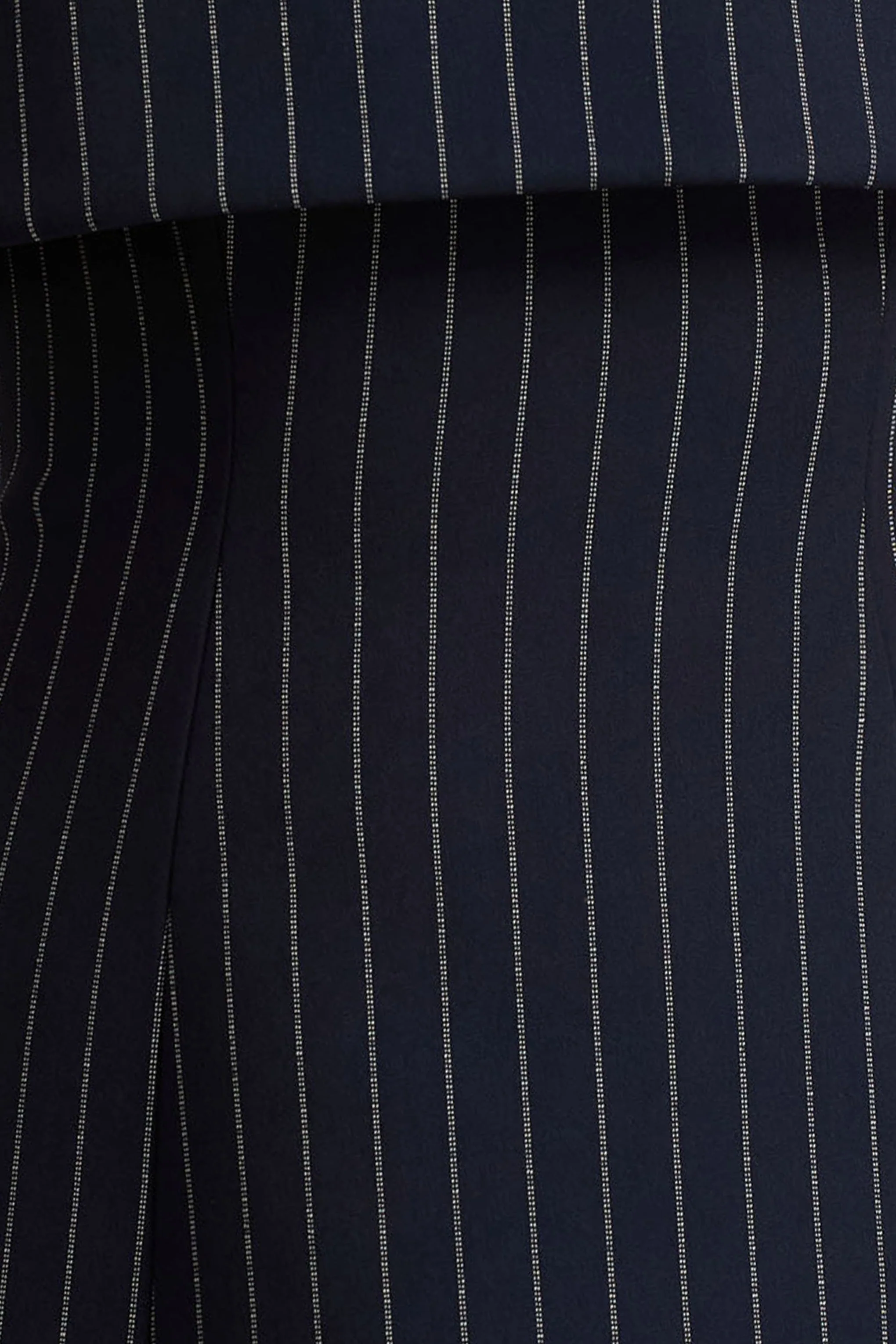 Ember | Navy Pinstripe Square-Neck Mini Dress