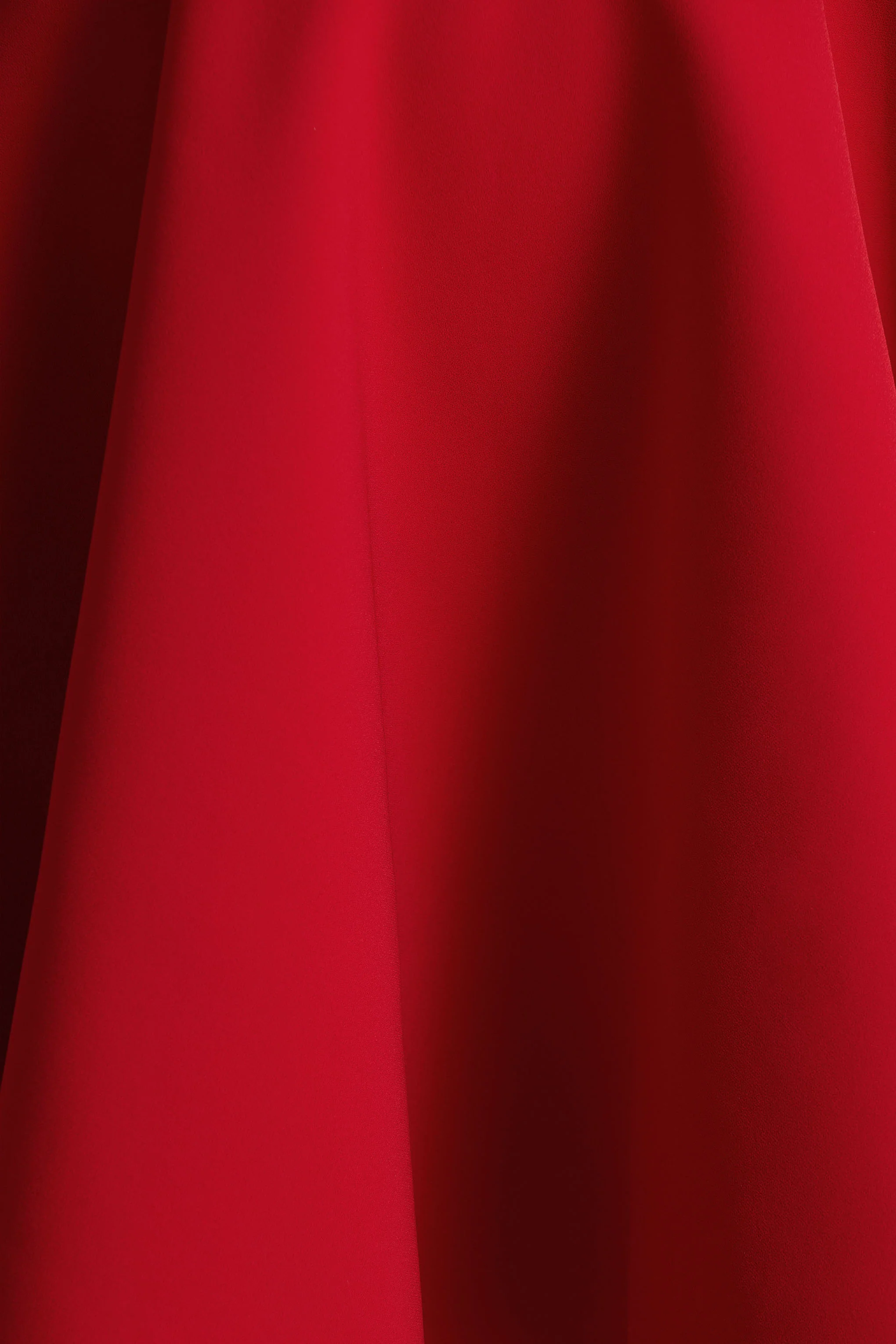 Astonish | Red Long-Sleeve Embellished Mini Dress With Volume Skirt