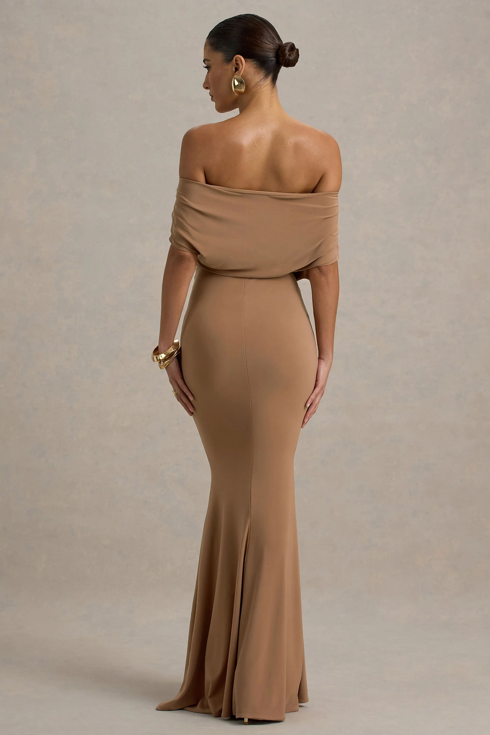 Bowden | Mocha Bardot Maxi Dress