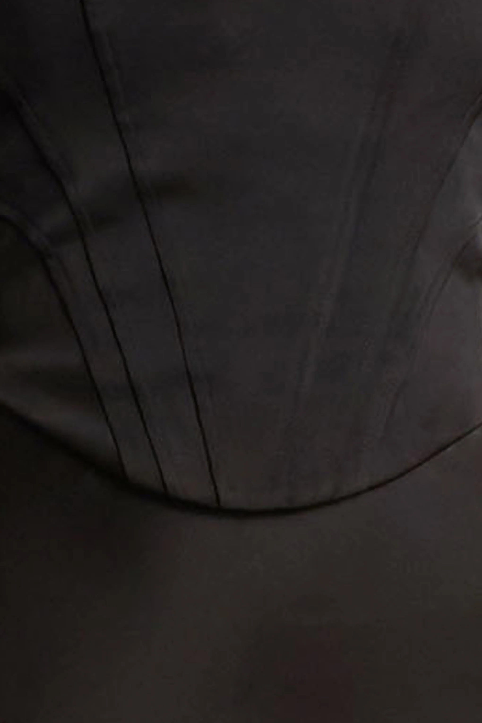 Perenna | Black Satin Sweetheart-Neck Maxi Dress With Draped-Sleeves