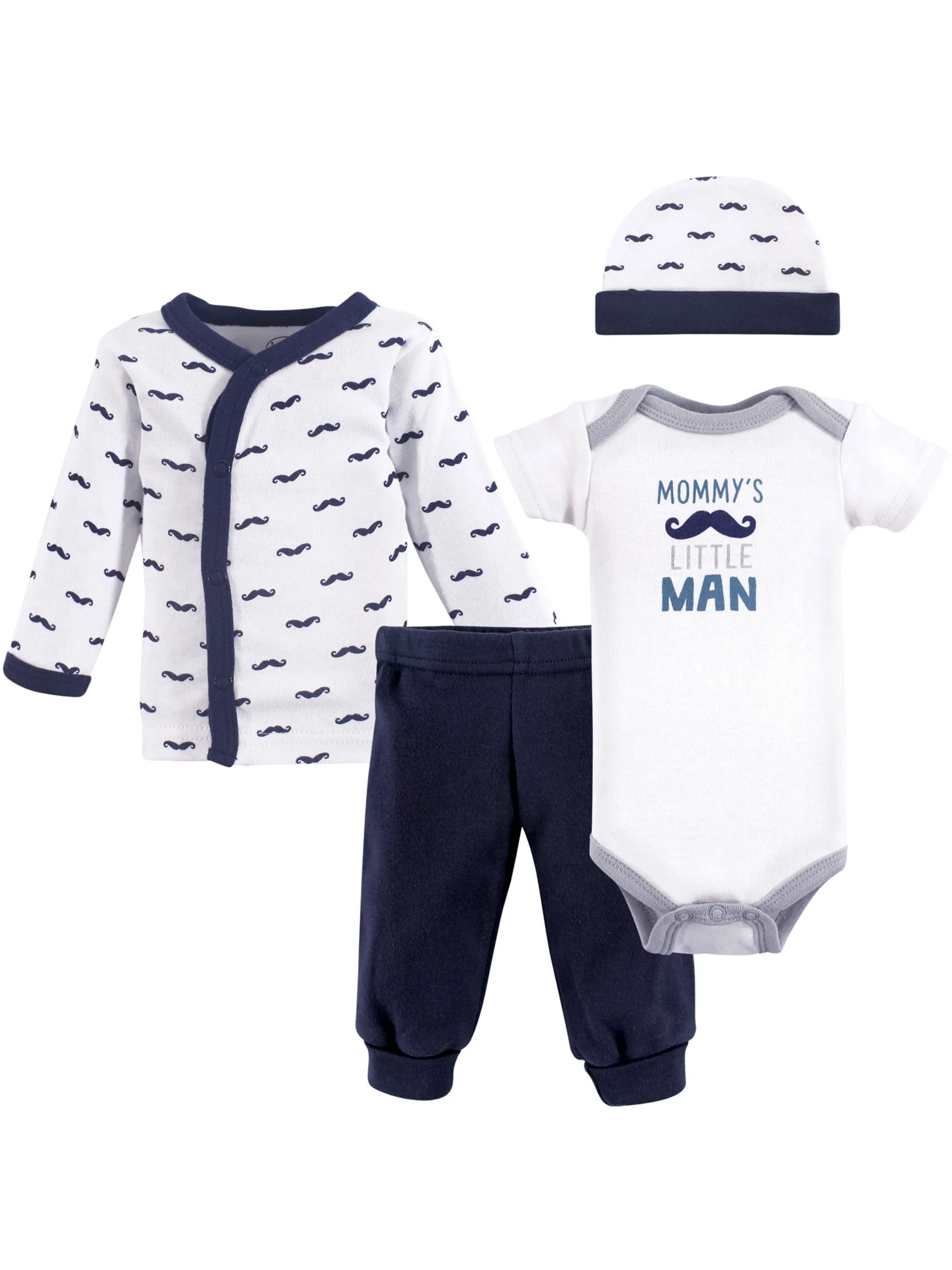Luvable Friends Mustache 4pc Set