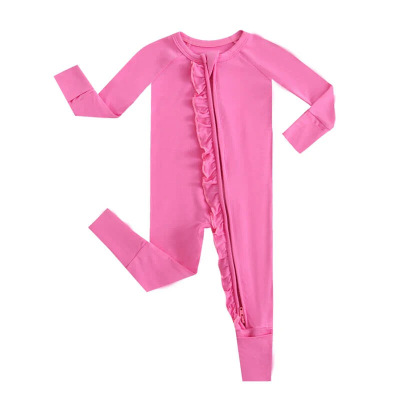 Luxie Pink Ruffled Romper