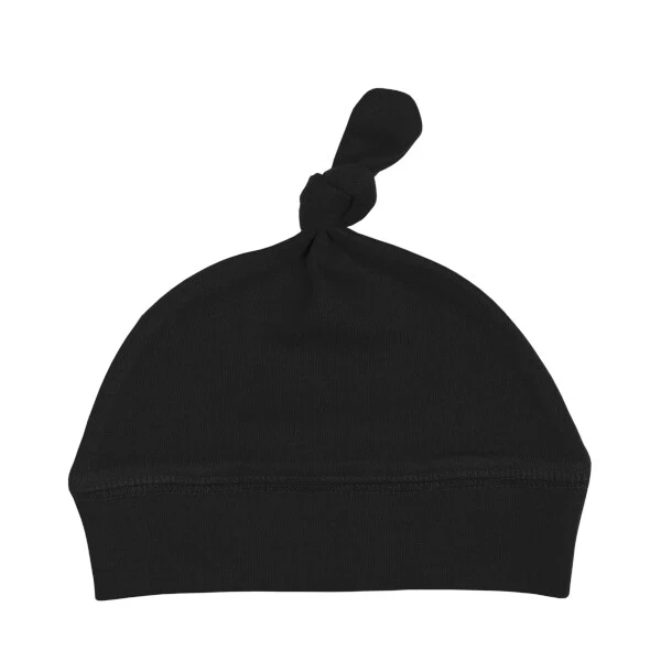 Black Knotted Organic Cap