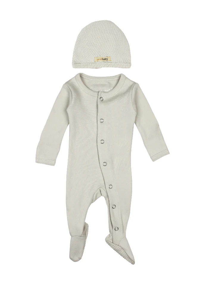 Stone Organic Snap Footie