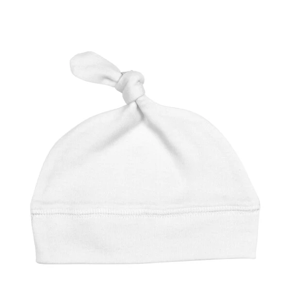 White Knotted Organic Cap